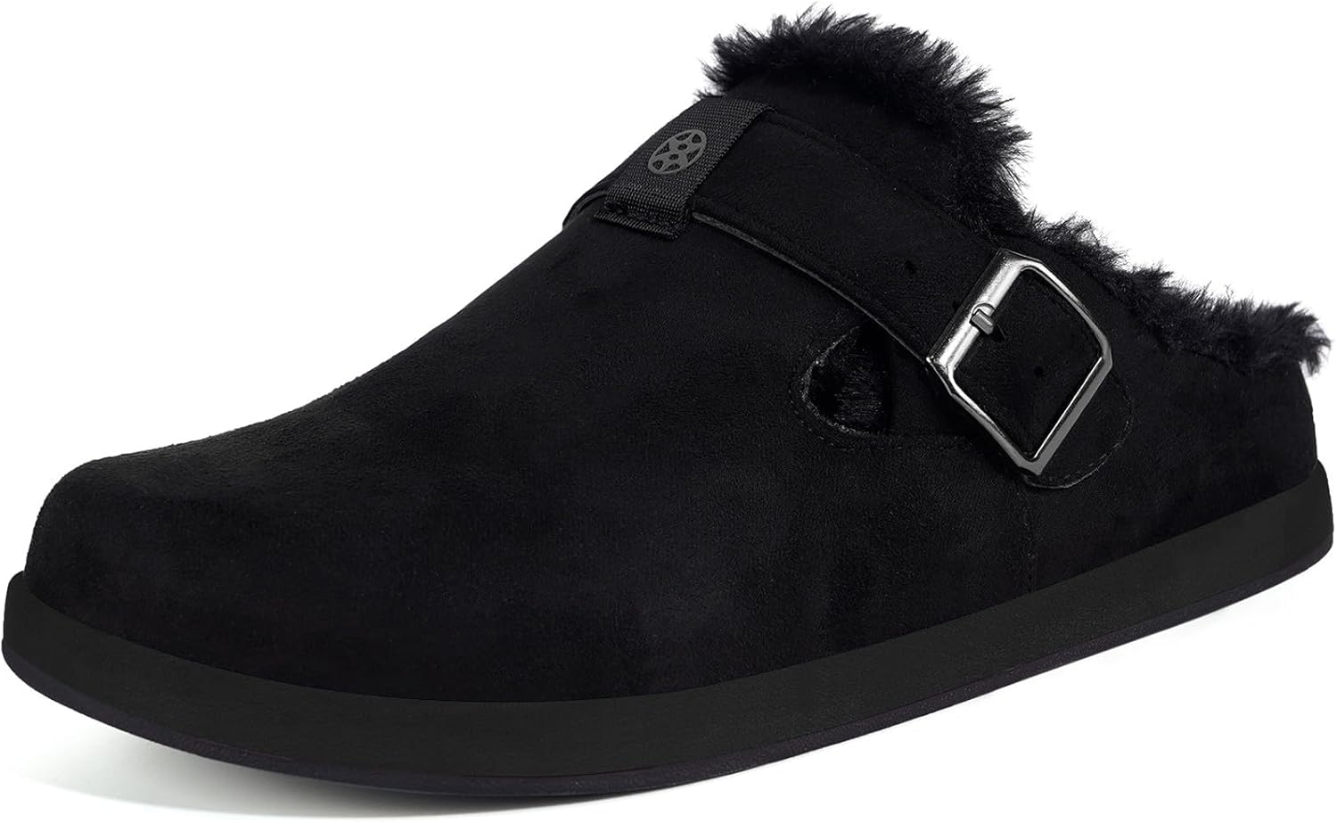 Slippers for Women Men Lined Suede Clogs Winter Slip On Faux Fur Garden Shoes Wa...