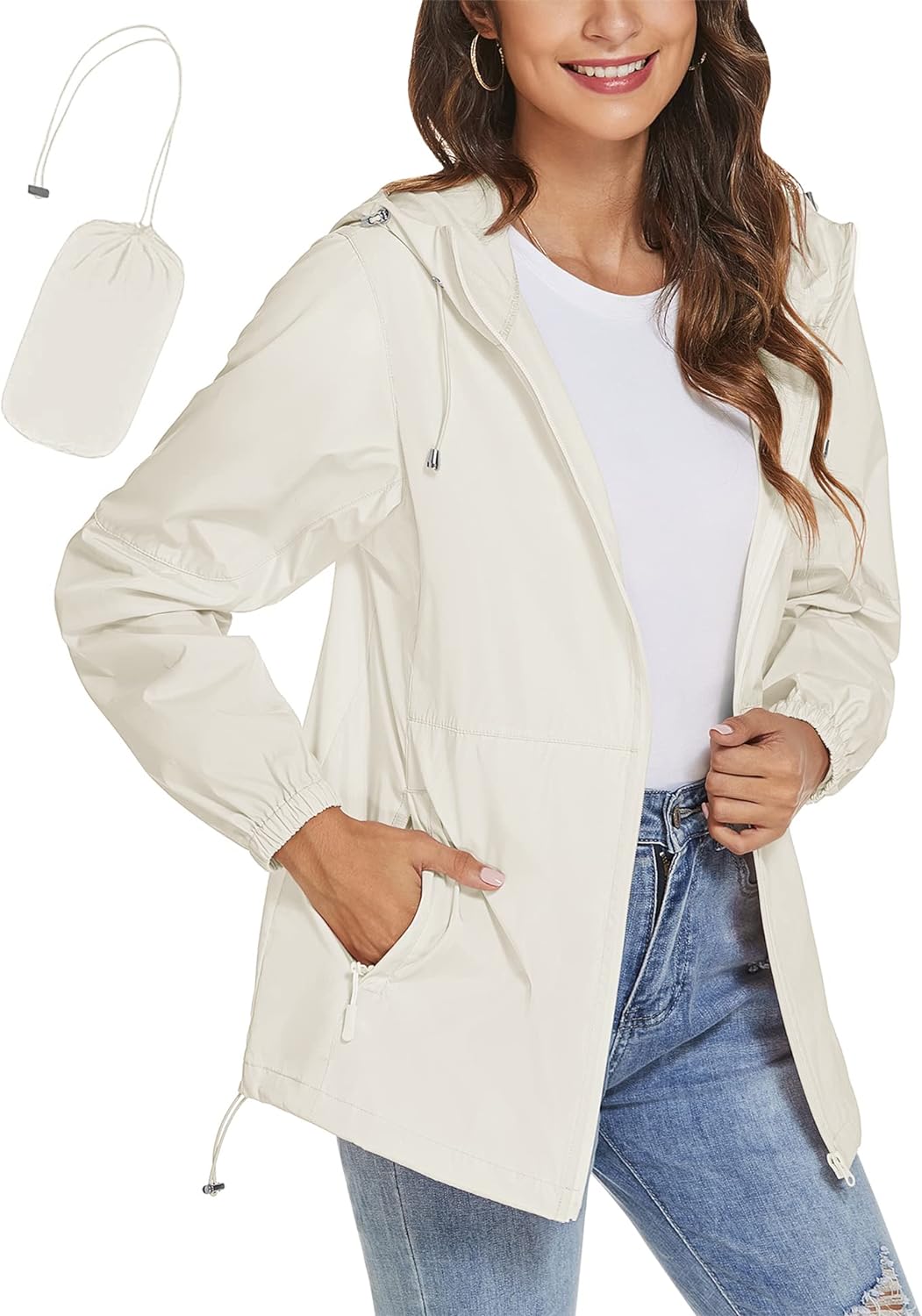 TCOT Womens Rain Jackets Waterproof Windbreaker Jackets lightweight Portable Rai...