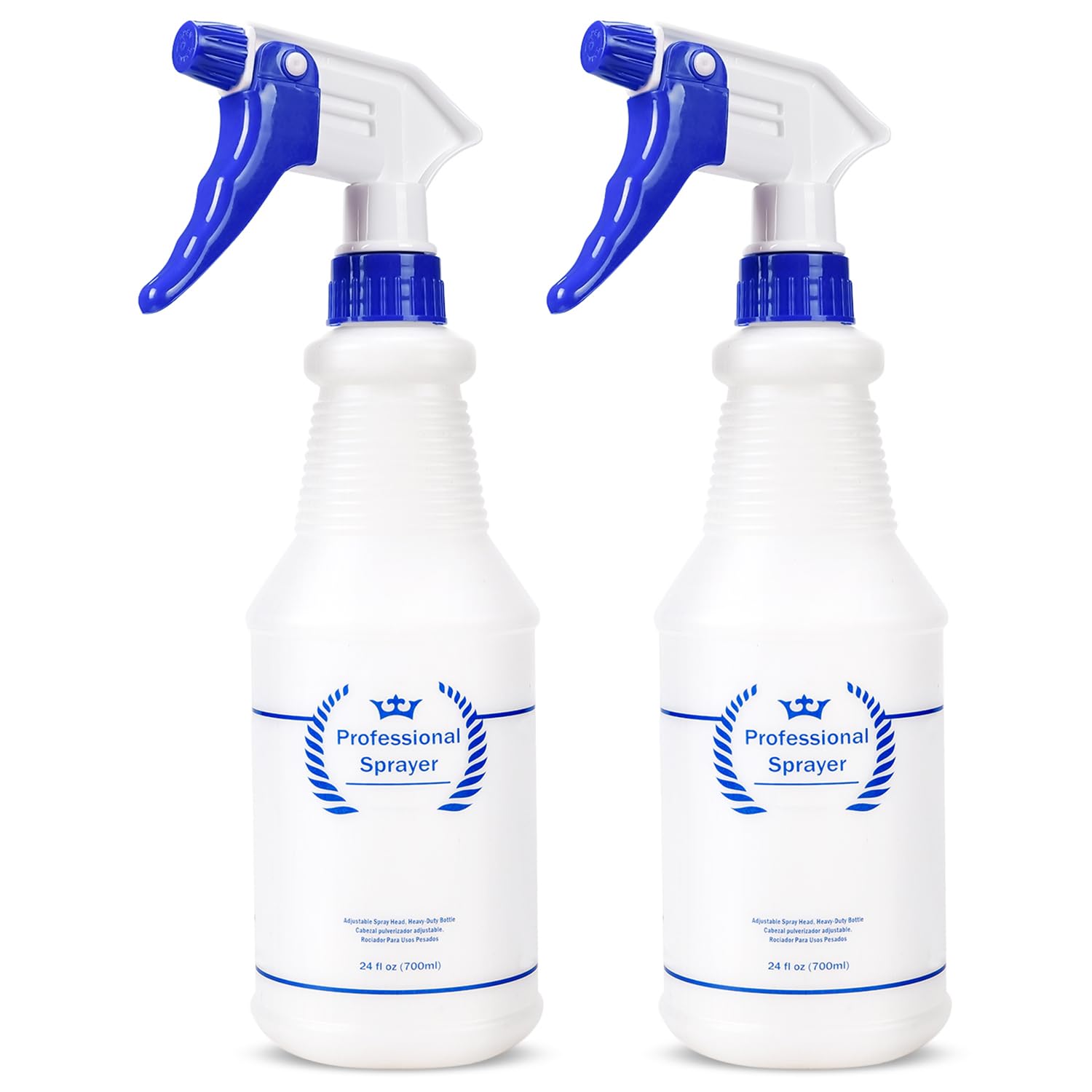 Plastic Spray Bottle, Empty Spray Bottles (2 Pack 24 Oz), Bealee All-Purpose Spr...