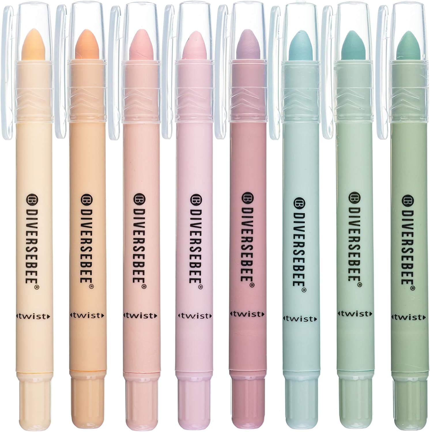 DIVERSEBEE Bible Highlighters and Pens No Bleed, 8 Pack Assorted Colors Gel High...