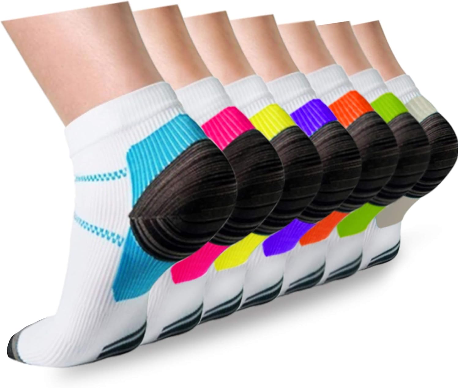 ACTINPUT Compression Socks Plantar Fasciitis for Women Men - 8-15 mmHg Best for...