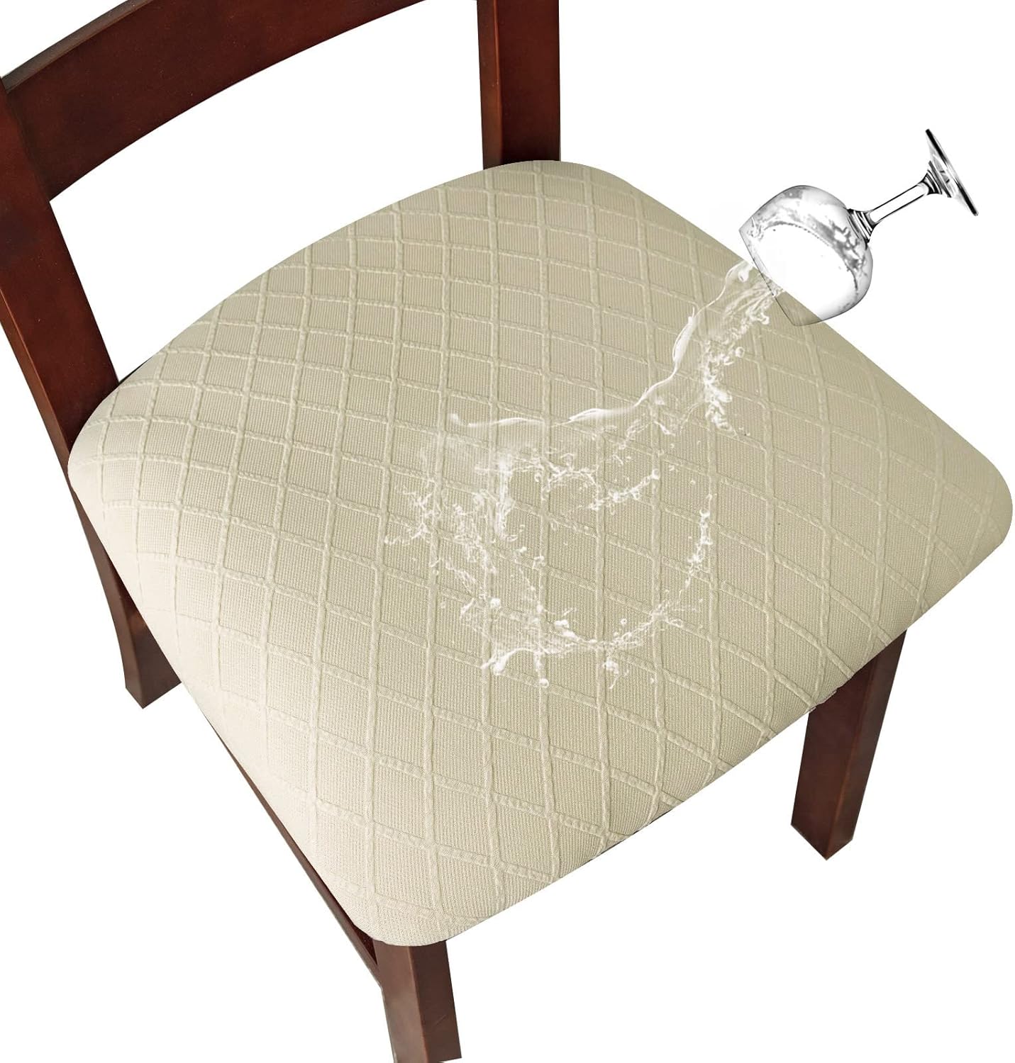 Genina Waterproof Seat Covers for Dining Room Chairs Covers Dining Chair Cover K...