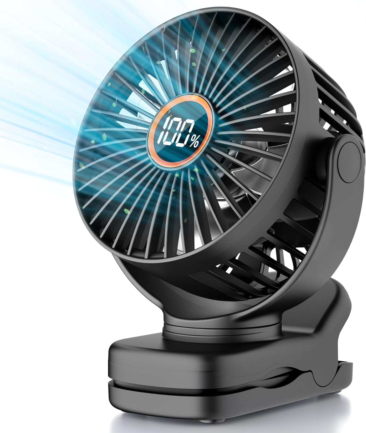 Mini Clip on Fan, Special Battery Operated Desk Fan, Innovative Portable Digital...