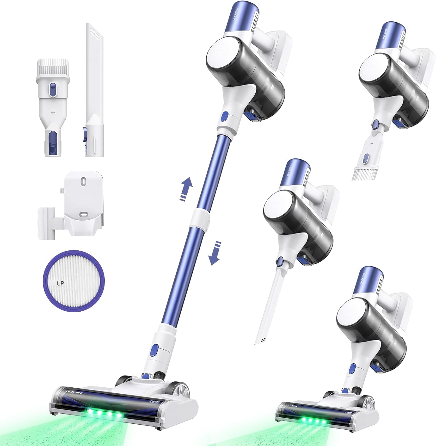 Ultenic U10 Ultra Cordless Stick Vacuum Cleaner, 450W Motor, 30KPa Suction, Max...