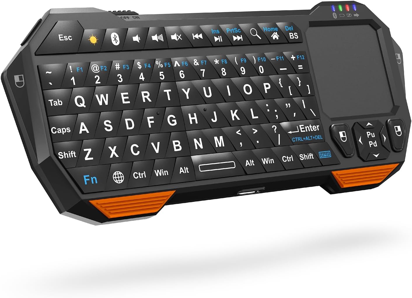 Fosmon Mini Bluetooth Keyboard (QWERTY Keypad), Wireless Portable with Touchpad,...