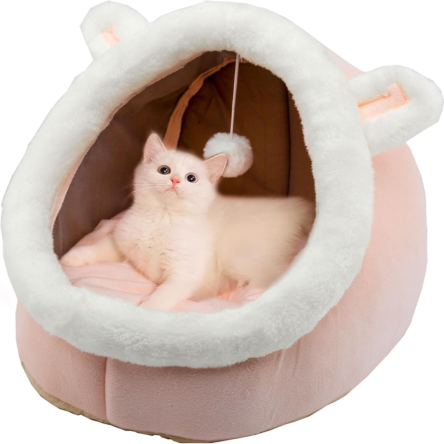 Dtopsun Cat Beds for Indoor with Anti-Slip Bottom, Rabbit-Shaped Small Dog Cave...