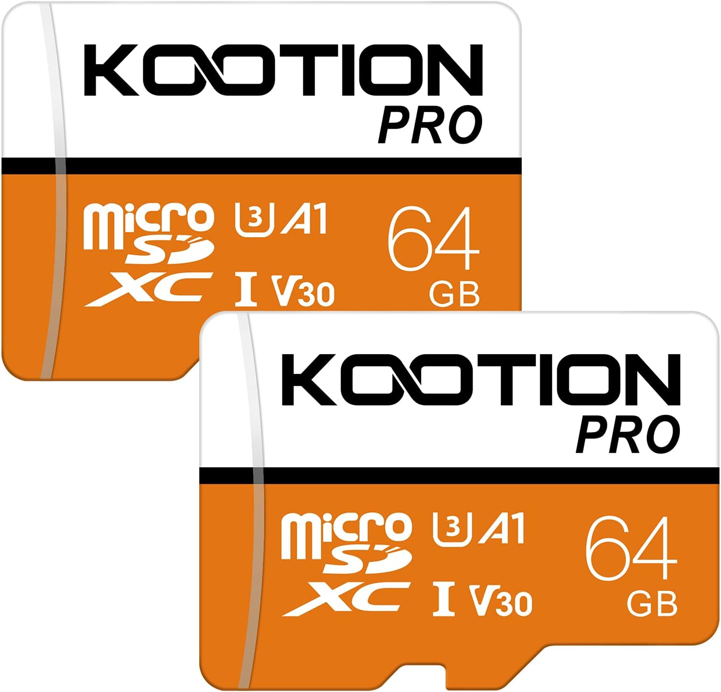 KOOTION 64 GB 2-Pack Micro SD Card, 4K Camera Pro, UHD Video for GoPro, Action C...