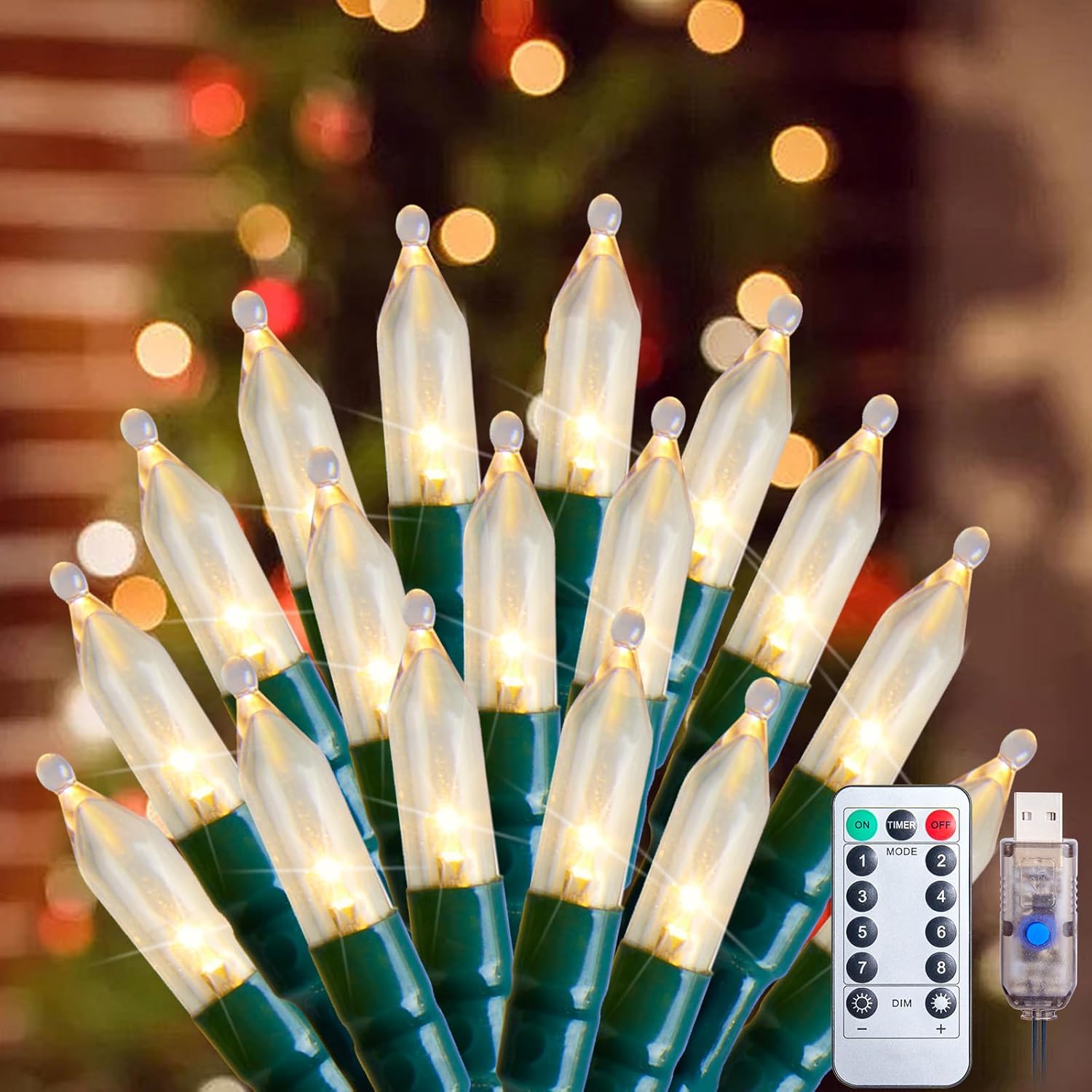 Minetom LED Christmas Lights - 39 Feet 100 LED Mini String Lights with Remote, U...