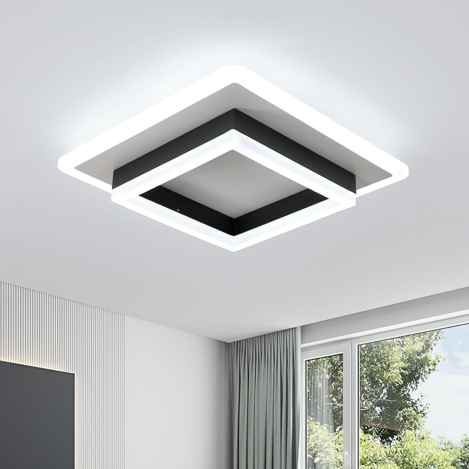 Comely Modern LED Ceiling Lights, 30W 3300LM Super Bright Square LED Ceiling Lig...