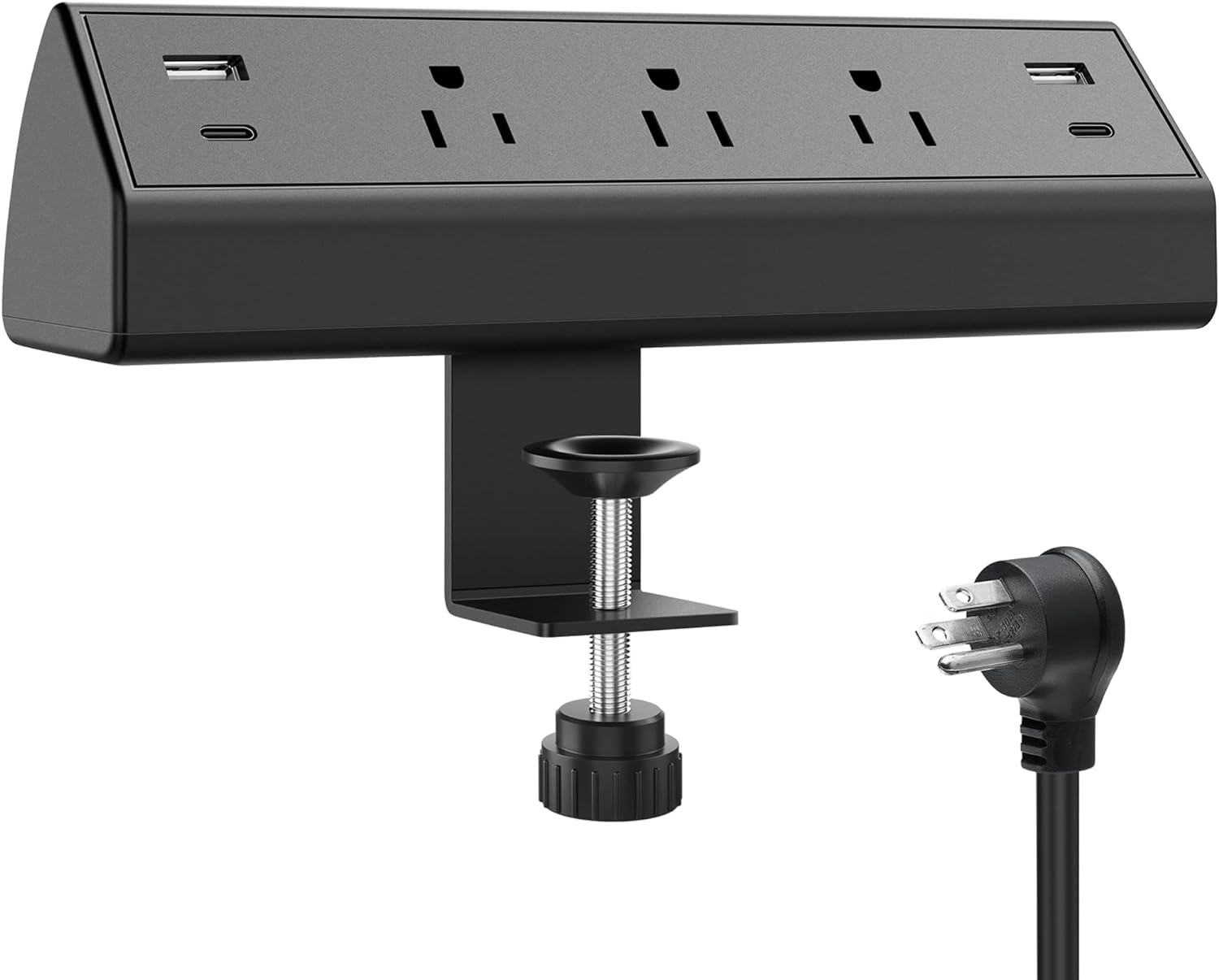 Desk Clamp Power Strip,Desktop Mount Surge Protector,40W Fast Charging Station,2...