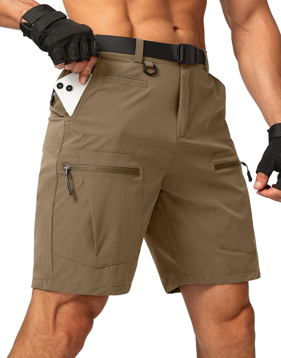 Men's Hiking Cargo Shorts Stretch Quick Dry Outdoor Tactical Shorts for Men with...