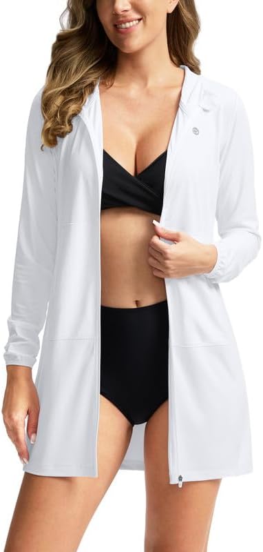 Women's UPF 50 Swim Cover Up, Special Sun Protection Hoodie, Innovative Lightwei...