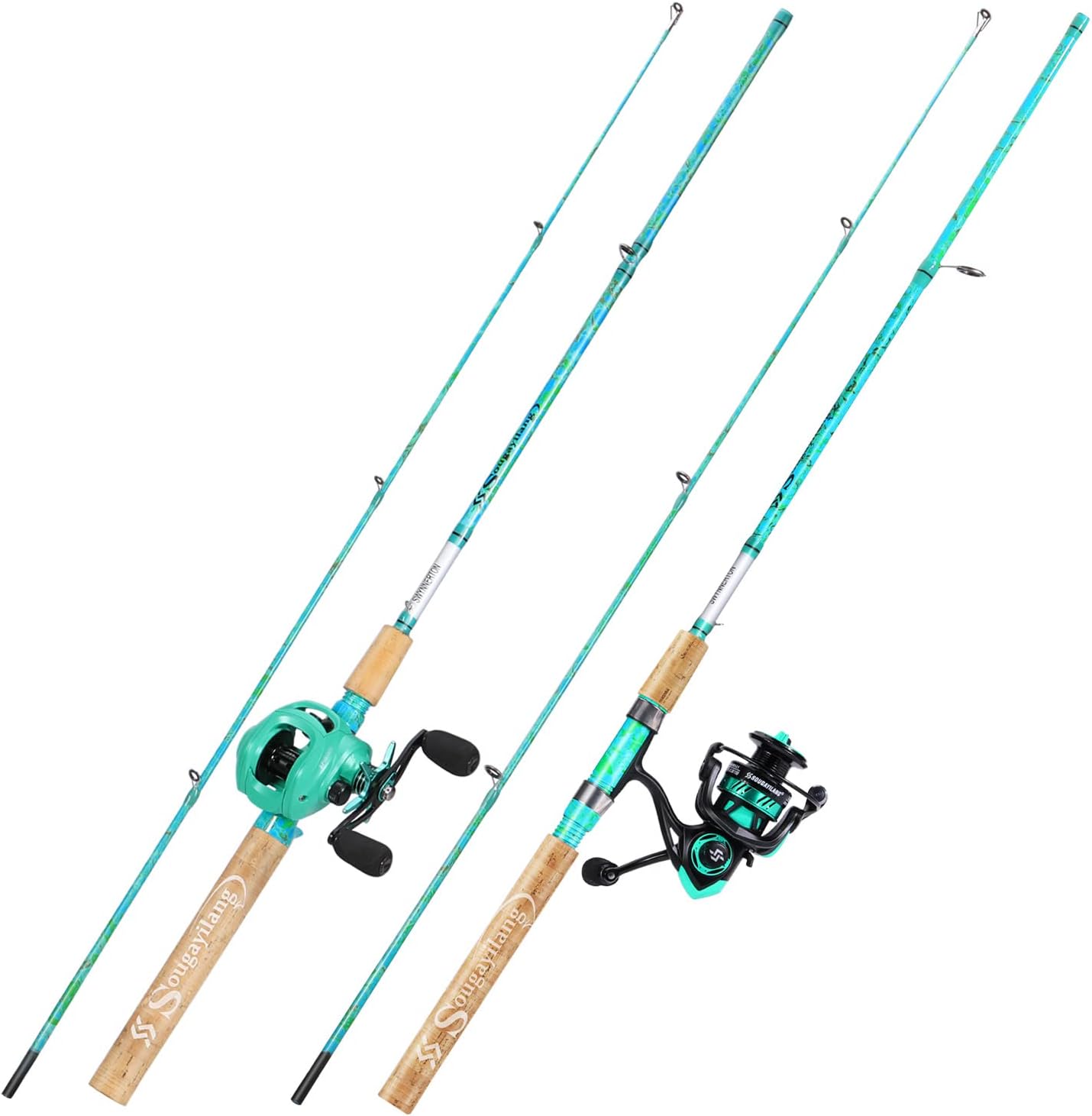 Sougayilang Fishing Rod and Reel Combo, 2-Piece 5-Foot 6-Inch Graphite & Fibergl...