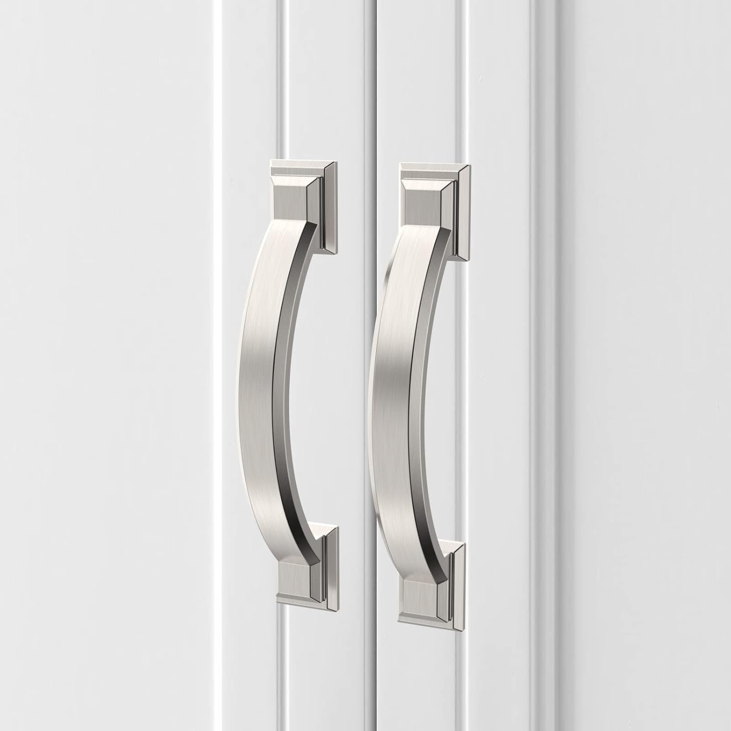 Asidrama 10 Pack 3 Inch(76mm) Brushed Satin Nickel Kitchen Cabinet Handles, Cabi...