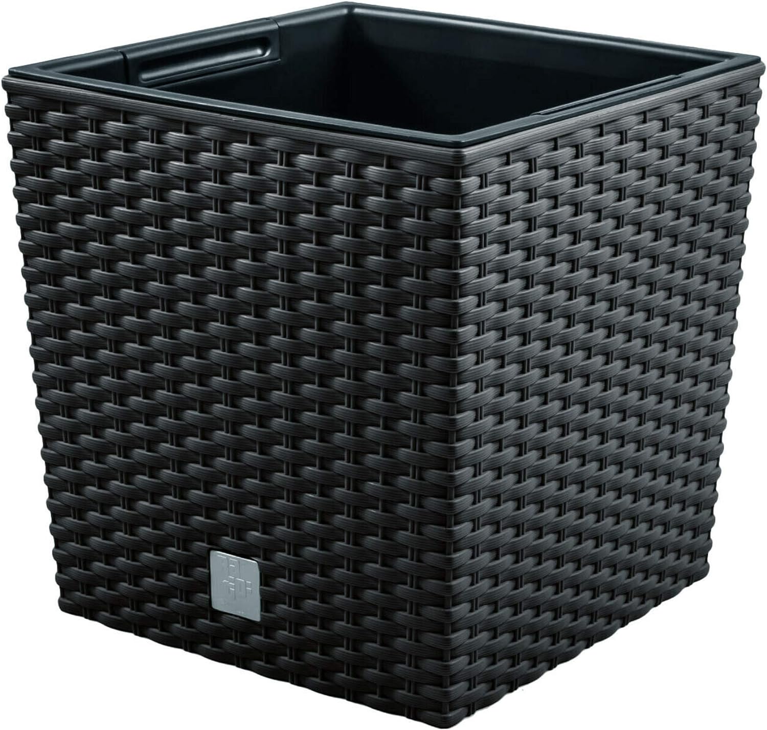 Prosper Plast Rattan Planter - Anthracite Colour (Black) - 22.5cm 8L Capacity -...