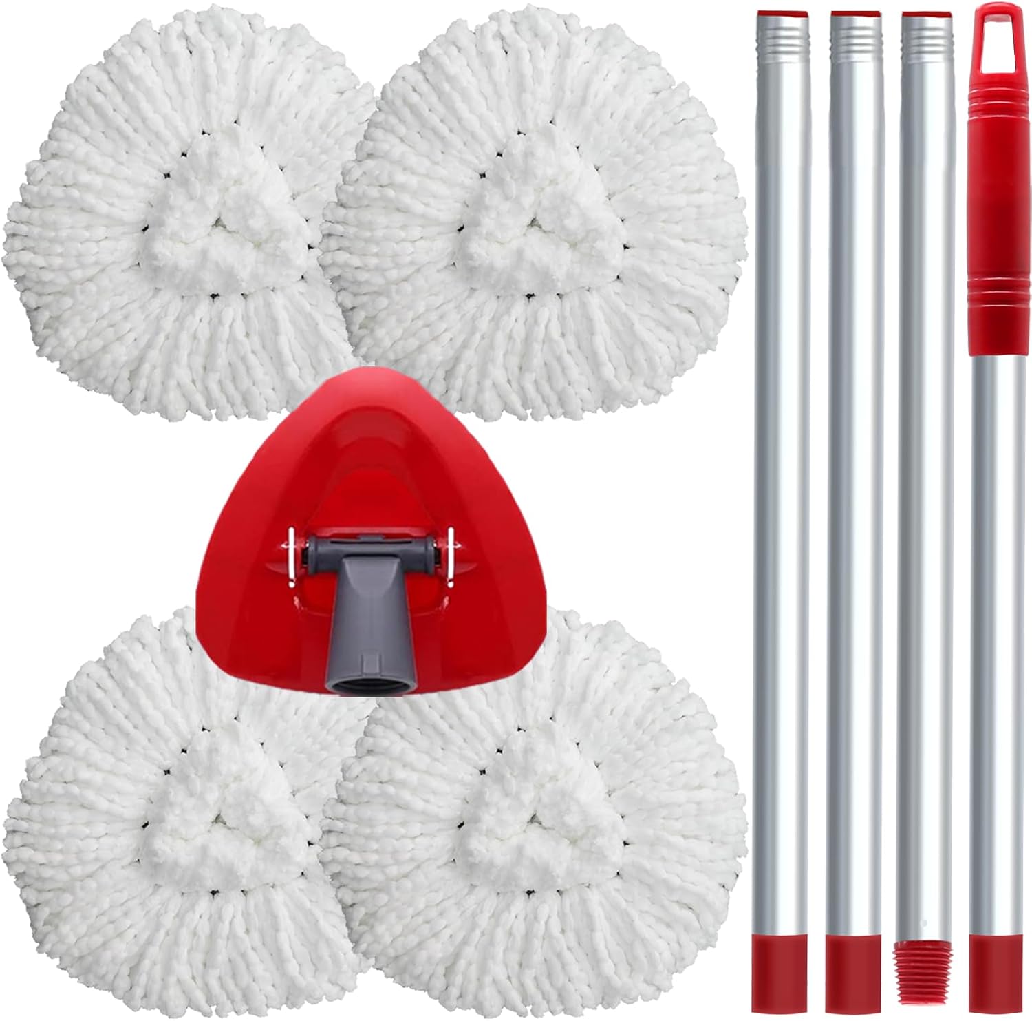 4 Pack Mop Head Replacement Compatible with O-Ceda...