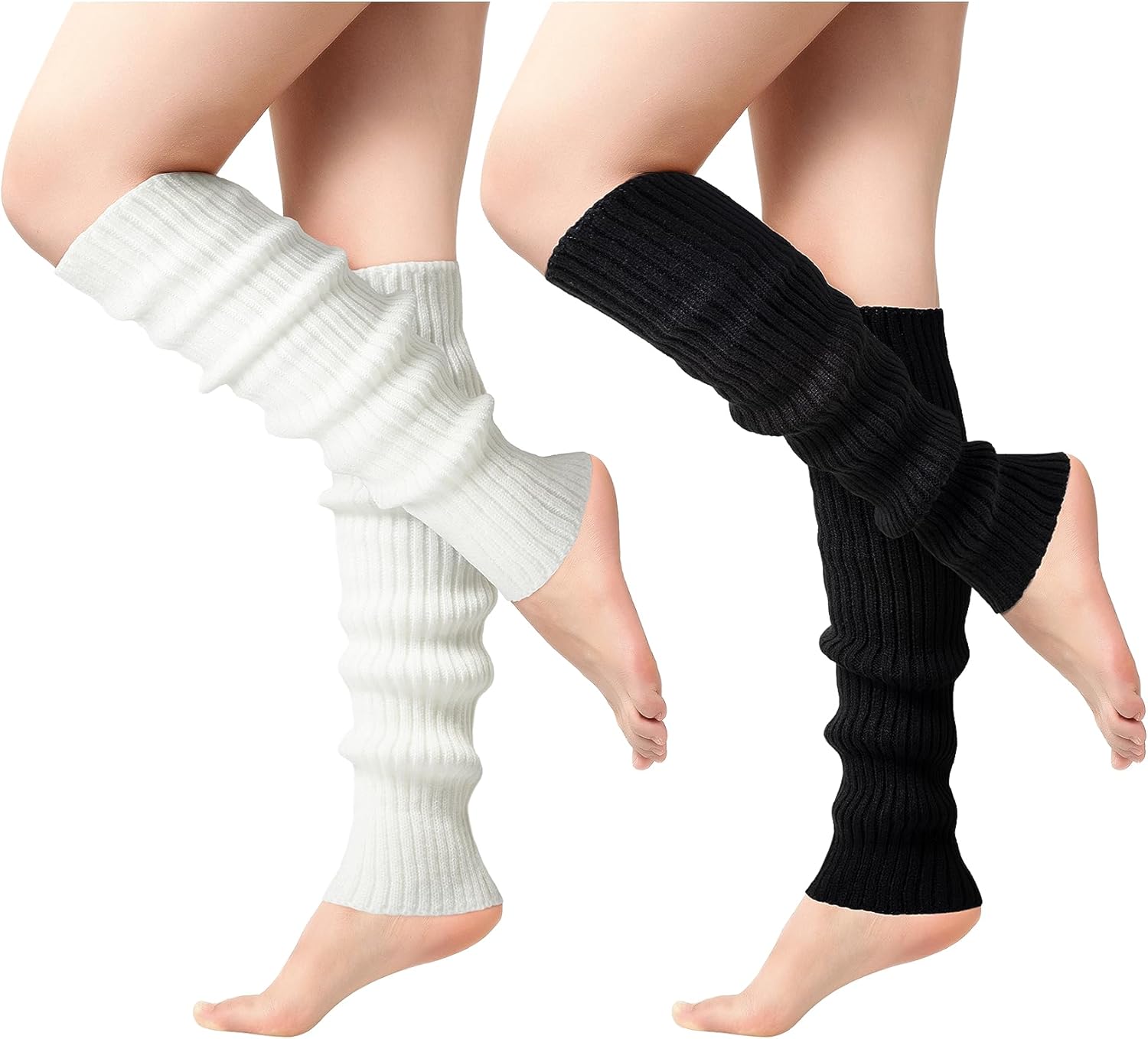 Passionbility Leg Warmers, Special Leg Warmers 80s Ribbed Knitted Long Socks for...