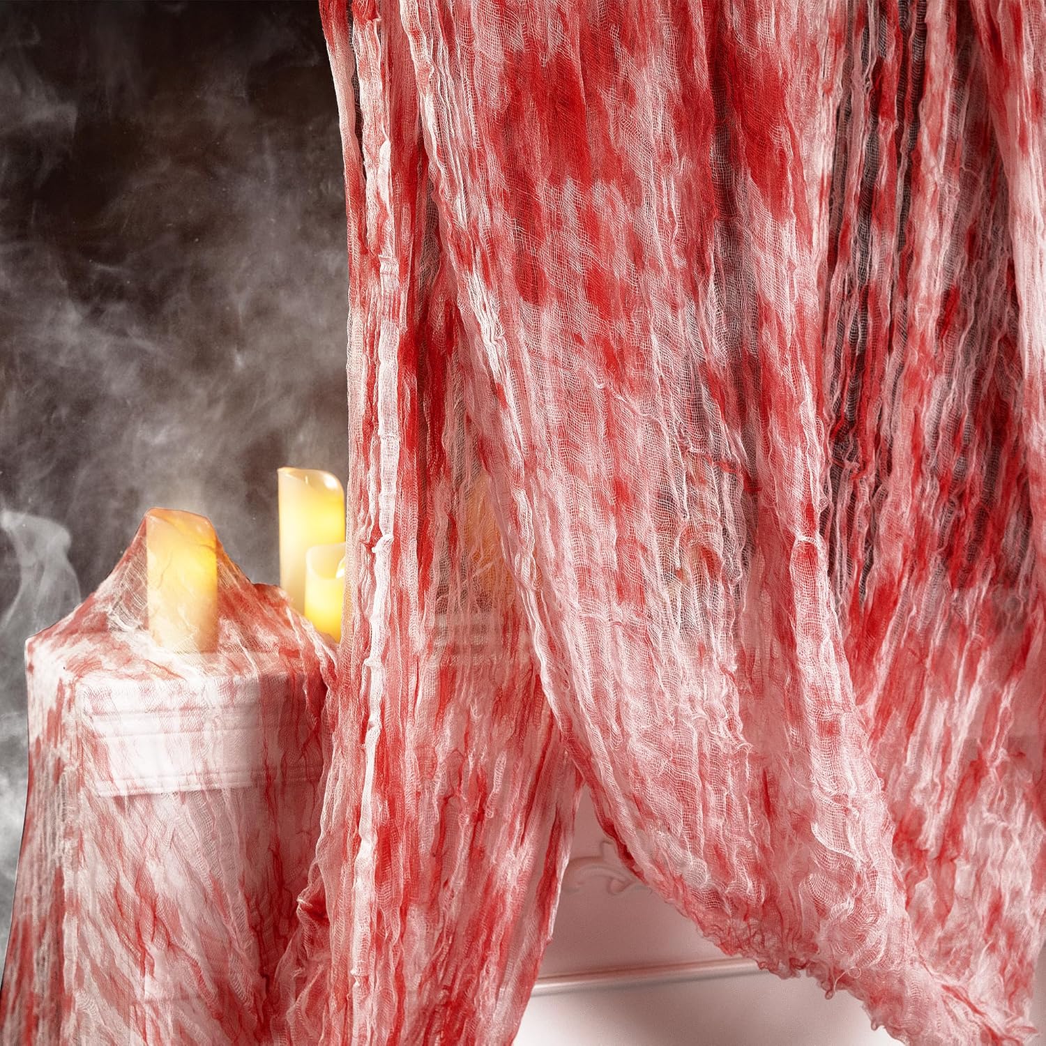 Watayo 315 x 85 Inch Halloween Creepy Blood Cloth - Scary Spooky Cloth with Bloo...