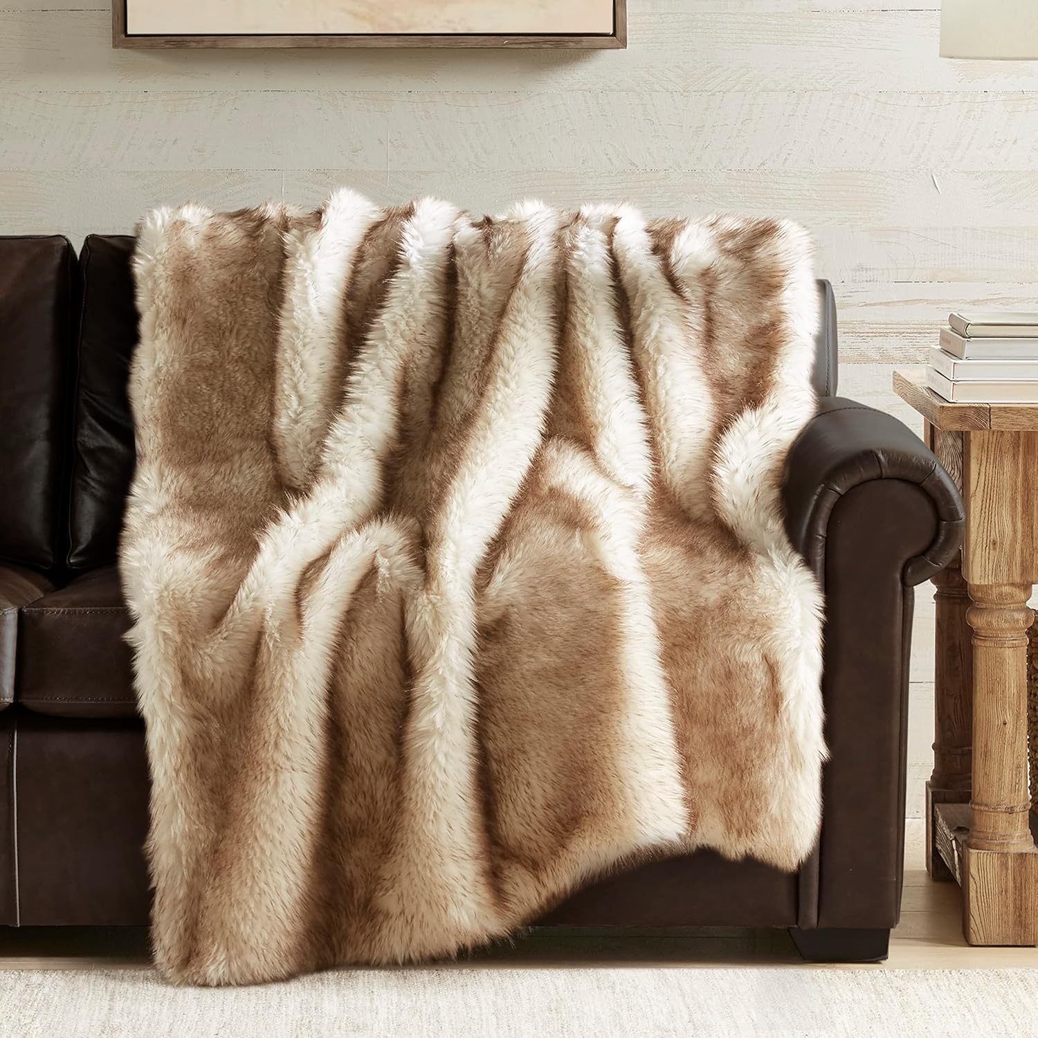 Hyde Lane Faux Fur Throw Blanket, Special Ultra Long Pile Blanket, Luxury Fluffy...