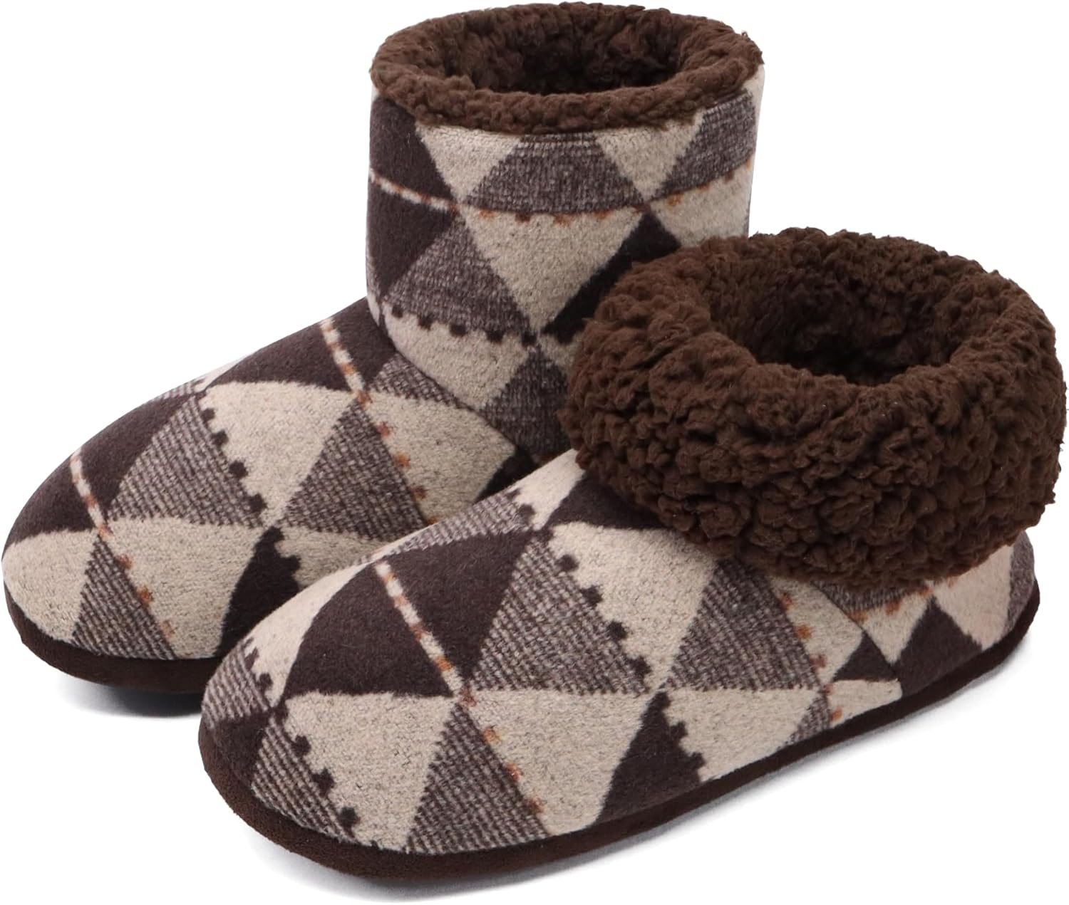 COFACE Mens Slipper Boots, Special Suede Fleece Booties Slippers for Men, Warm H...
