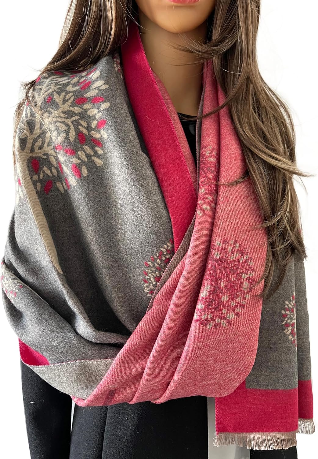 The Accessory Co. Cashmere Tree Life Blanket Scarf - Reversible Scarf Women Pash...