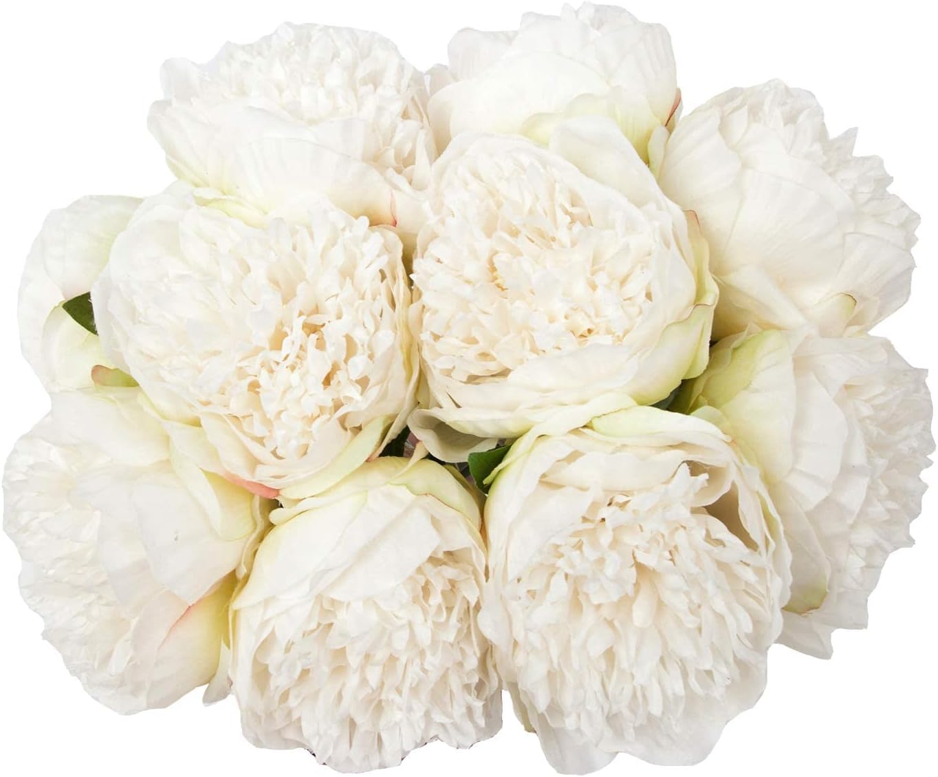 U'Artlines 20 Heads Artificial Peony Silk Flower Leaf Home Office Wedding Party...