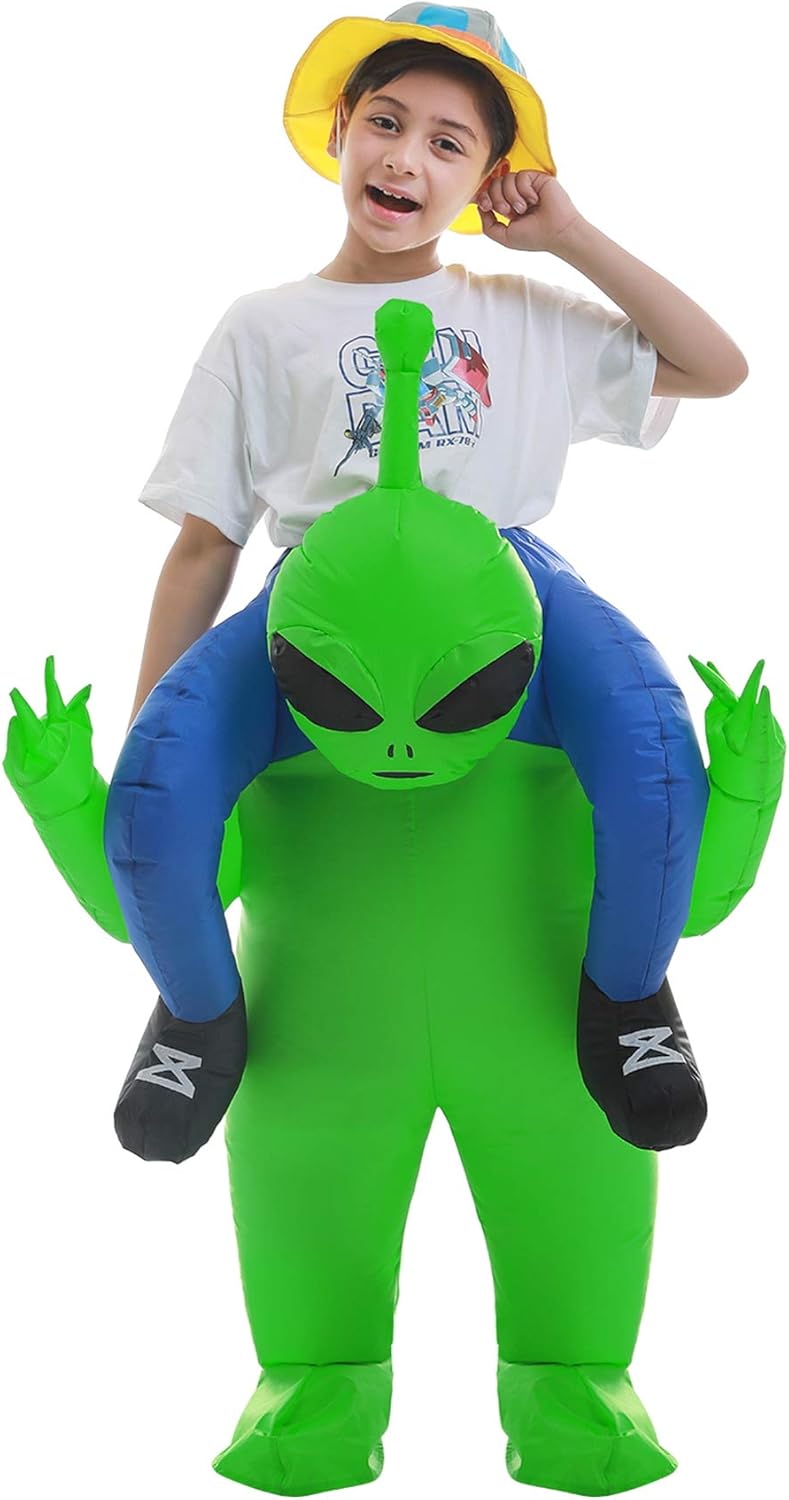Double Couple Halloween Alien Costume Halloween Blow up Costumes Green Alien Kid...