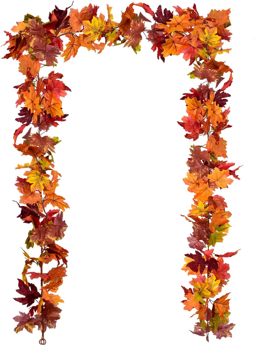 DearHouse 2 Pack Fall Garland Maple Leaf, 5.9Ft/Piece Hanging Vine Garland Artif...
