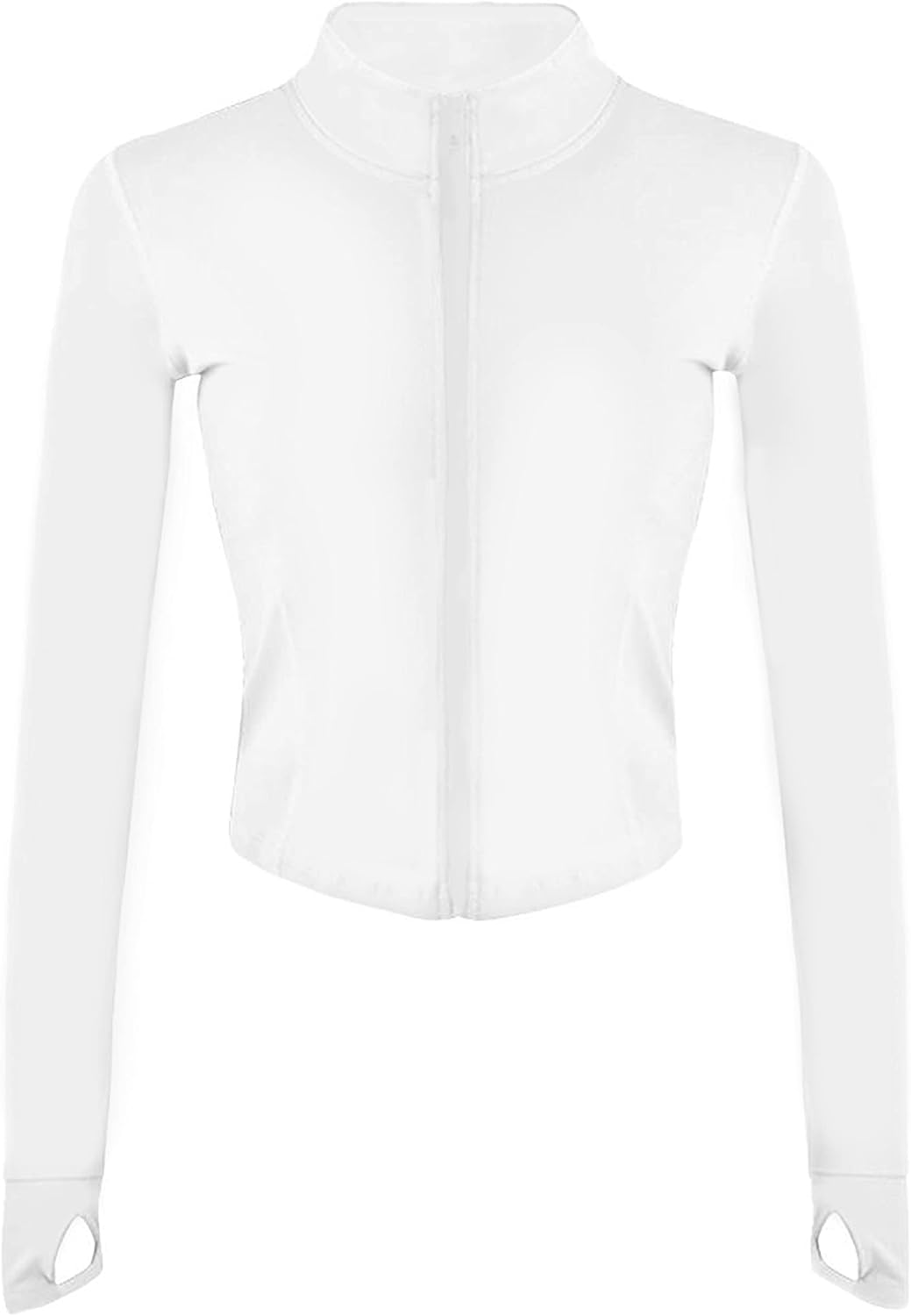 Tanming Women's Full Zip Seamless Workout Jacket Running Yoga Slim Fit Track Jac...