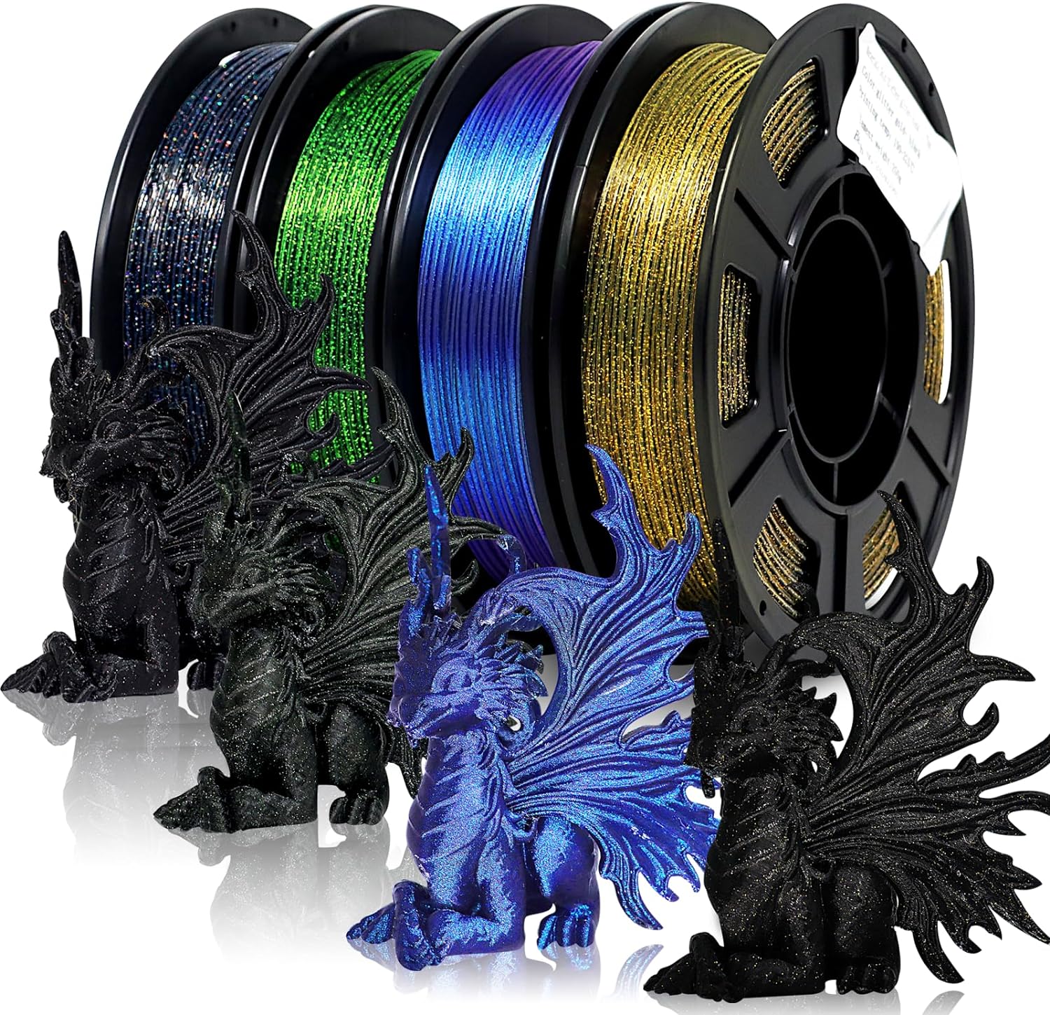 Eono 3D Printer Filament PLA Filament 1.75mm Multicolor Mixed 3D Printing Filame...