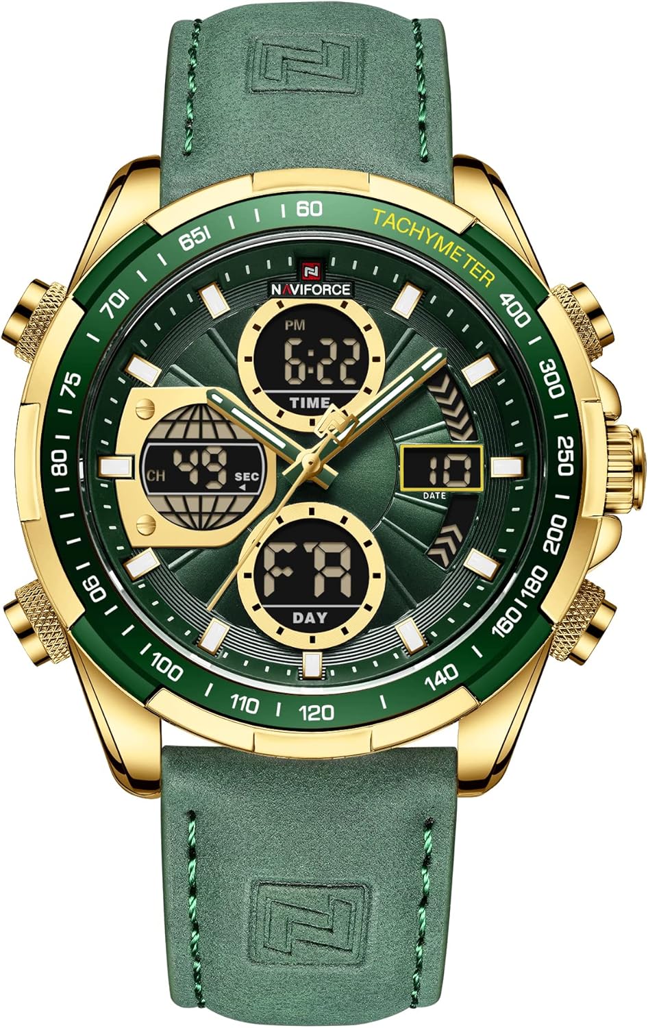 NAVIFORCE Men's Military Digital Watches Analog Quartz Waterproof Watch Sport Mu...