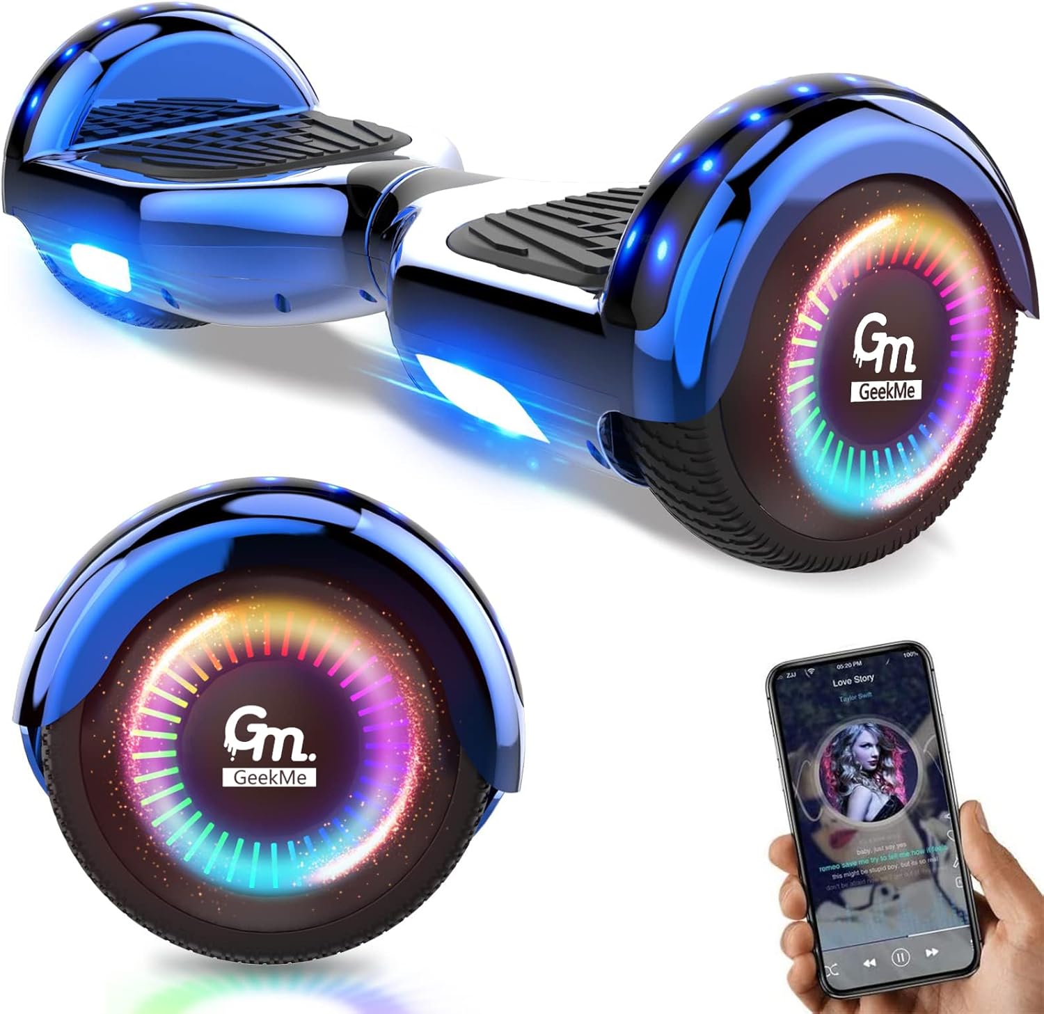 GeekMe Hoverboards,Hoverboards for kids,Hoverboards with Bluetooth Speaker,Stron...