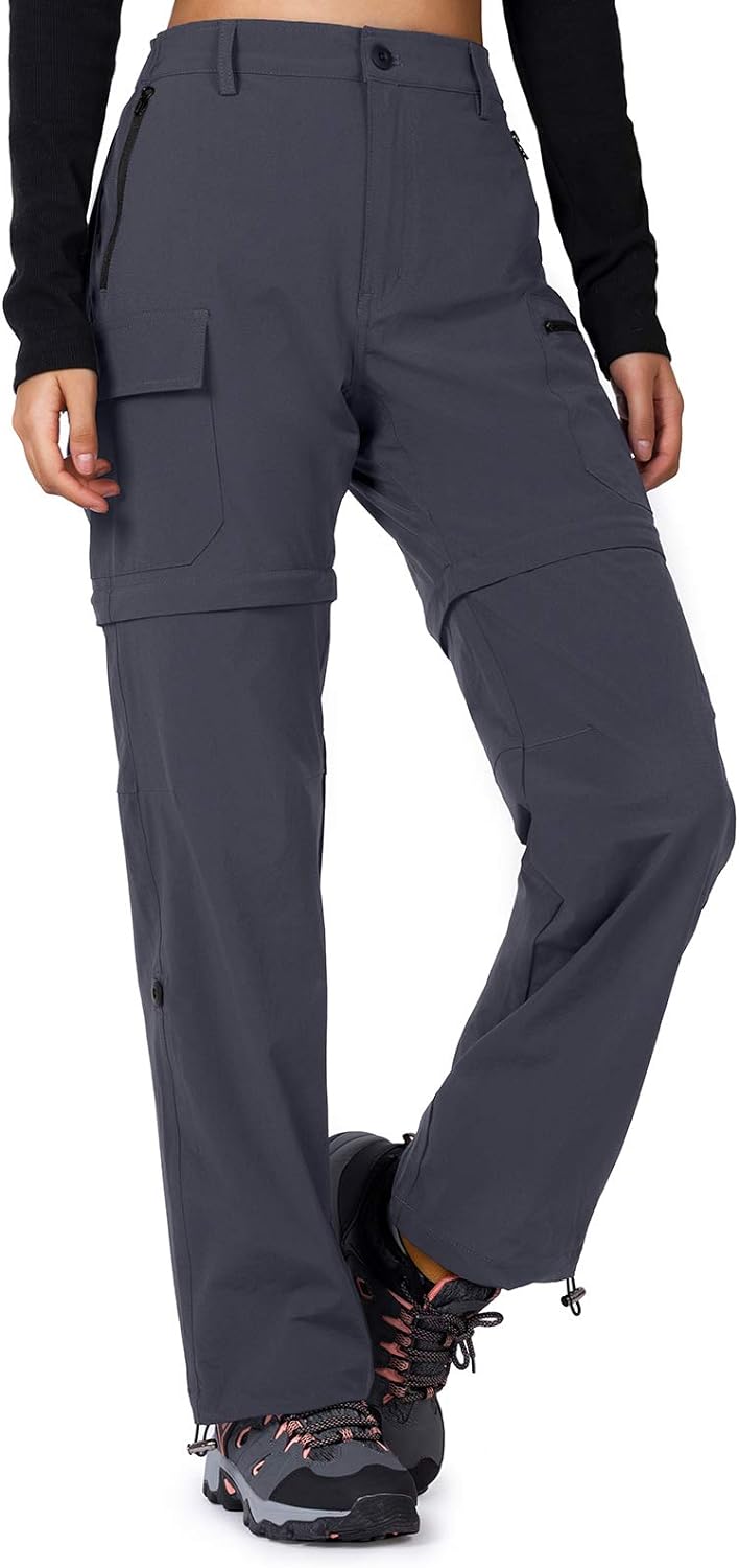 Cycorld Women's-Hiking-Pants-Convertible Quick-Dry-Stretch-Lightweight Zip-Off O...