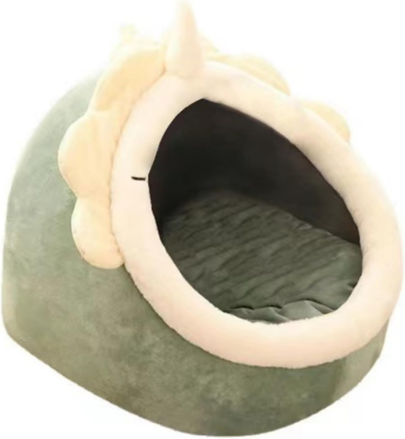 Cat Beds for Indoor Cats, Semi-Enclosed Cat Nest Cute Dinosaur Shaped Cat Tent B...