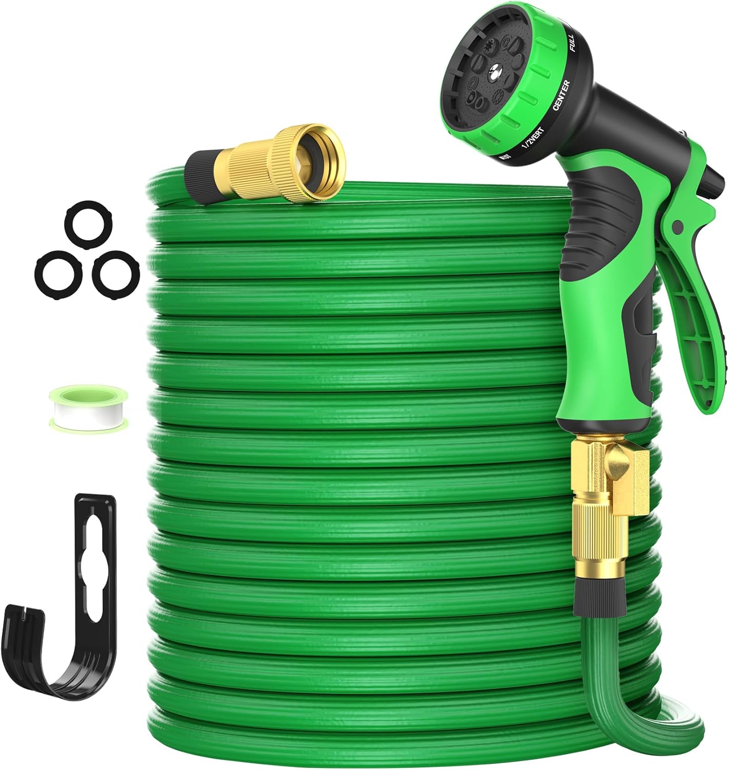 50ft Expandable Garden Hose with 10 Function Nozzles, New Water Hose with 50 Lay...