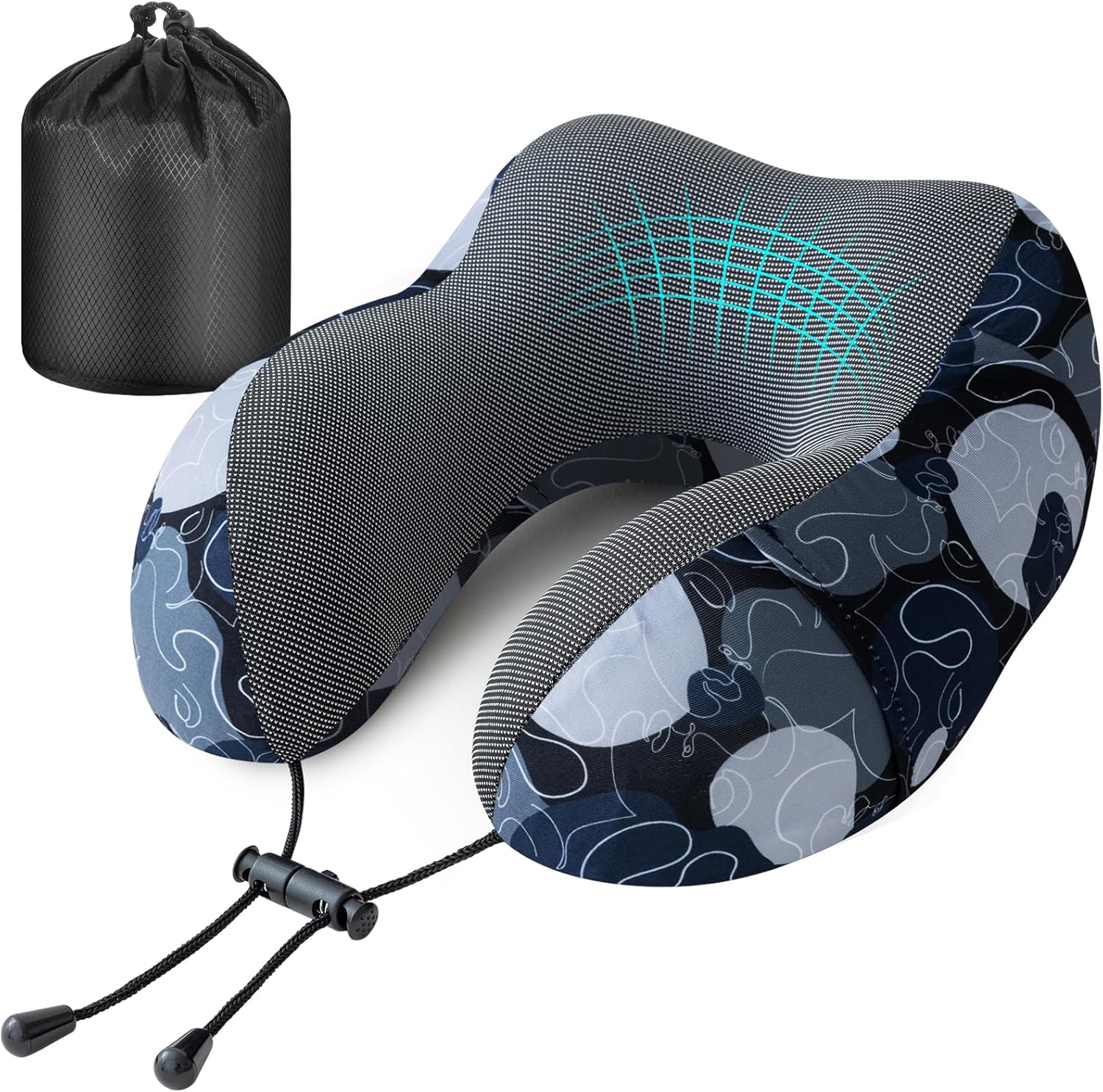 Jiancrate Travel Pillow for Airplane, Neck Pillow for Travel, Memory Foam Travel...
