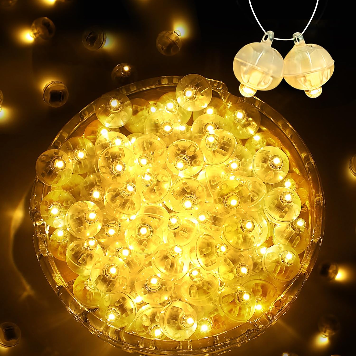 ZGWJ 100PCs Mini Led Lights,Led Balloons Light for Party Decorations Neon Party...
