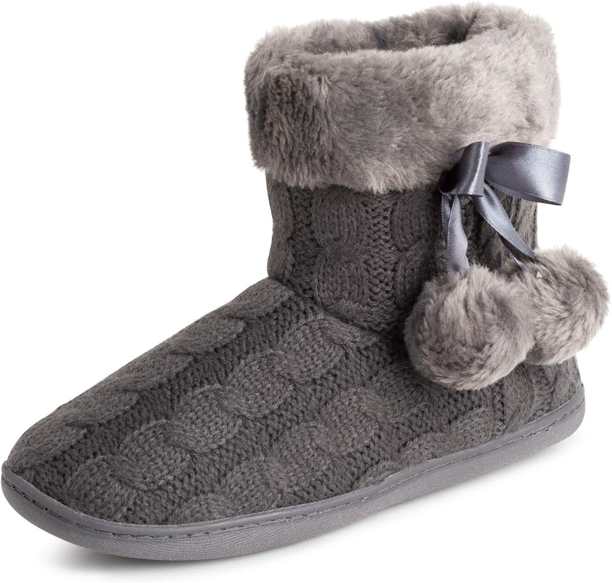 Polar Womens Memory Foam Pom Pom Winter Faux Fur Luxury Plush Cosy Anti Slip Ind...