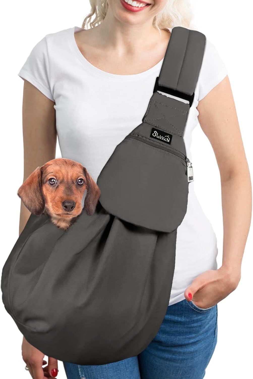 SlowTon Dog Carrier Sling - Thick Padded Adjustable Shoulder Strap Dog Carriers...