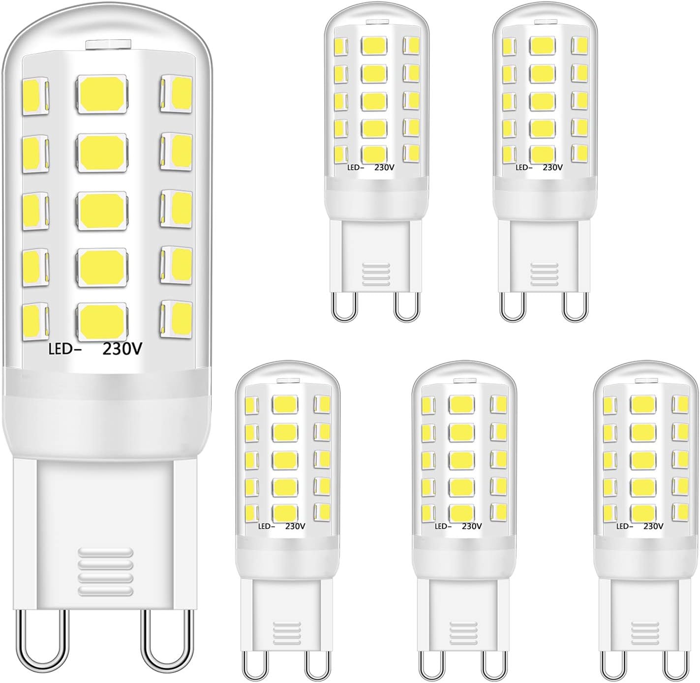 Ugvmn G9 LED Bulb 5W Equivalent to 28W 33W 40W Halogen Bulbs, G9 Led Bulb Cool W...