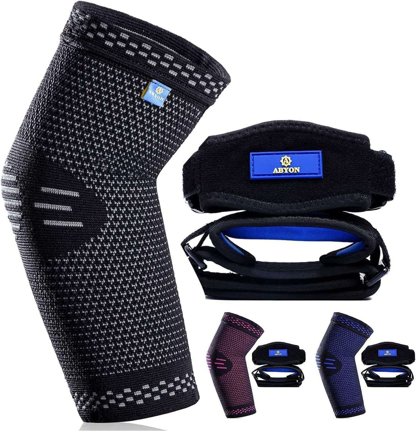 ABYON Elbow Support for Men and Women, Elbow Compression Sleeve (1 Piece) + Tenn...