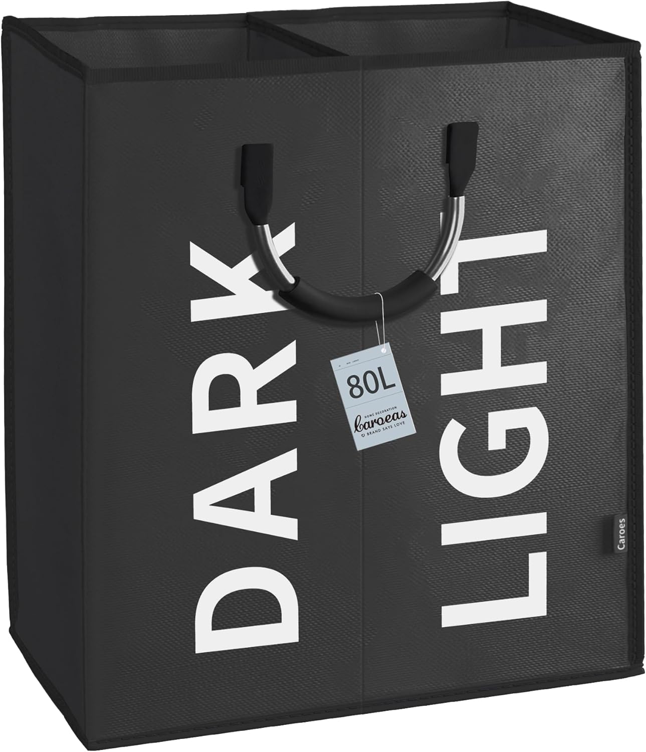 Caroeas 80L Collapsible Laundry Basket, Foldable Waterproof Washing Basket 2 Sec...