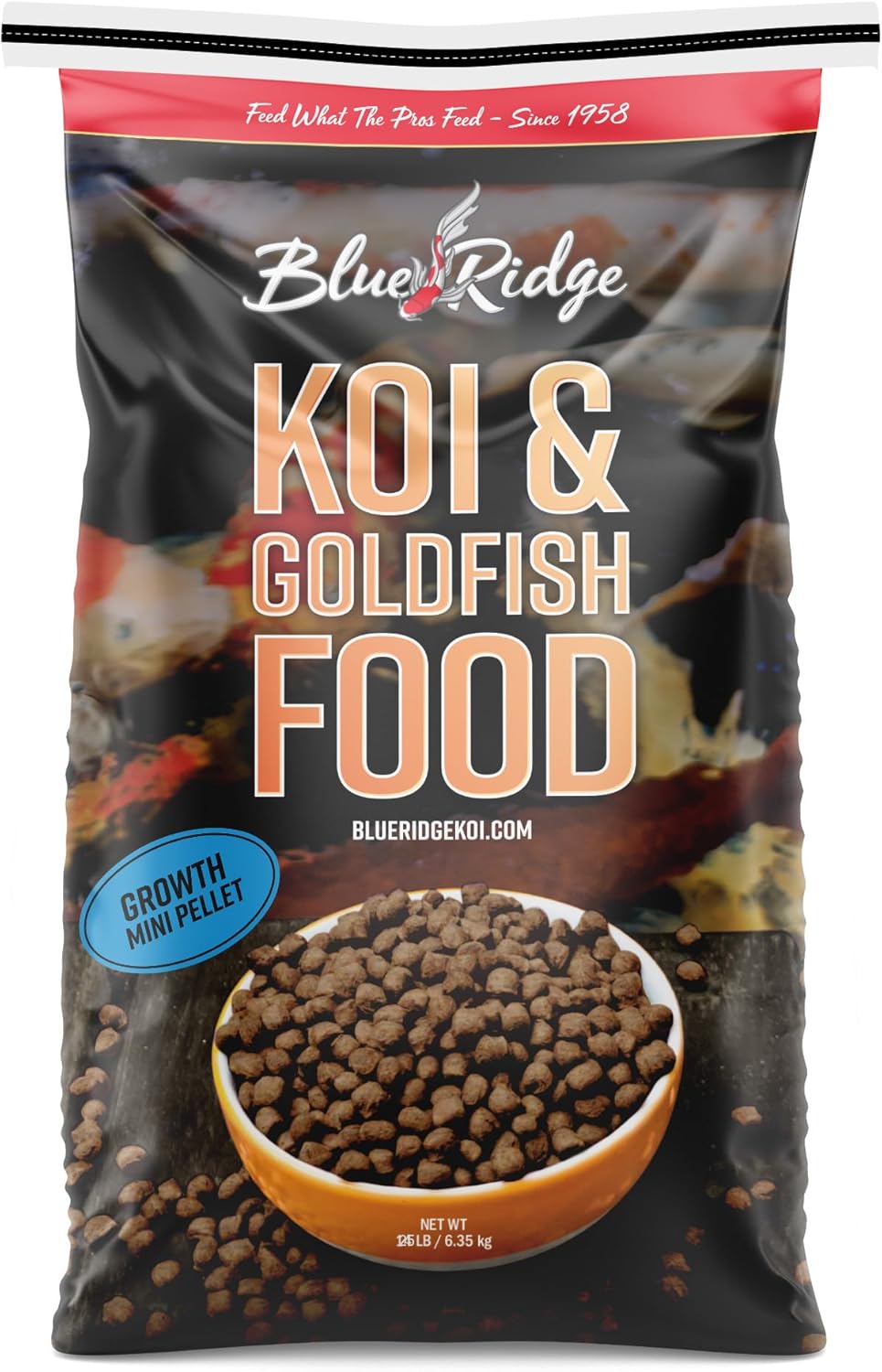 Blue Ridge Koi Fish Food 25lb - Koi Food Mini Grow...