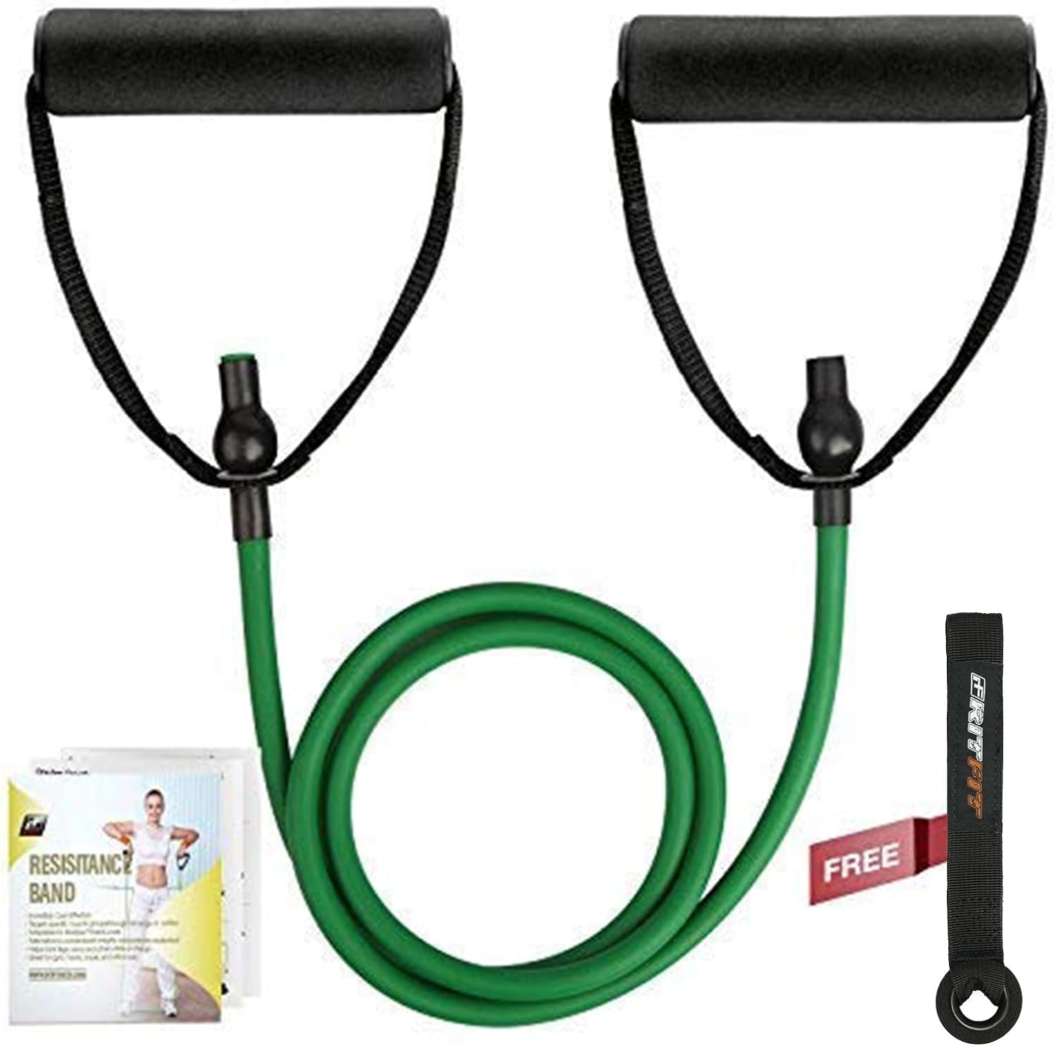 RitFit Single Resistance Exercise Band with Comfortable Handles - Ideal for Phys...