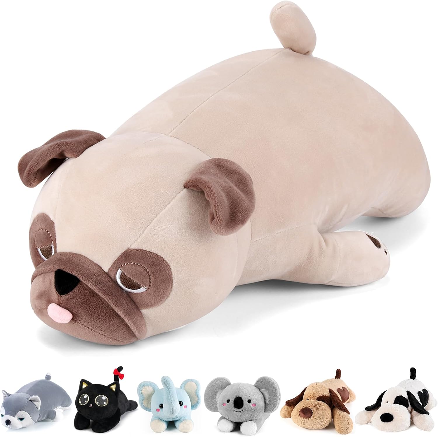 meowtastic Pug Weighted Stuffed Animals, Special 31 Inch 5.0 Pounds Weighted Plu...