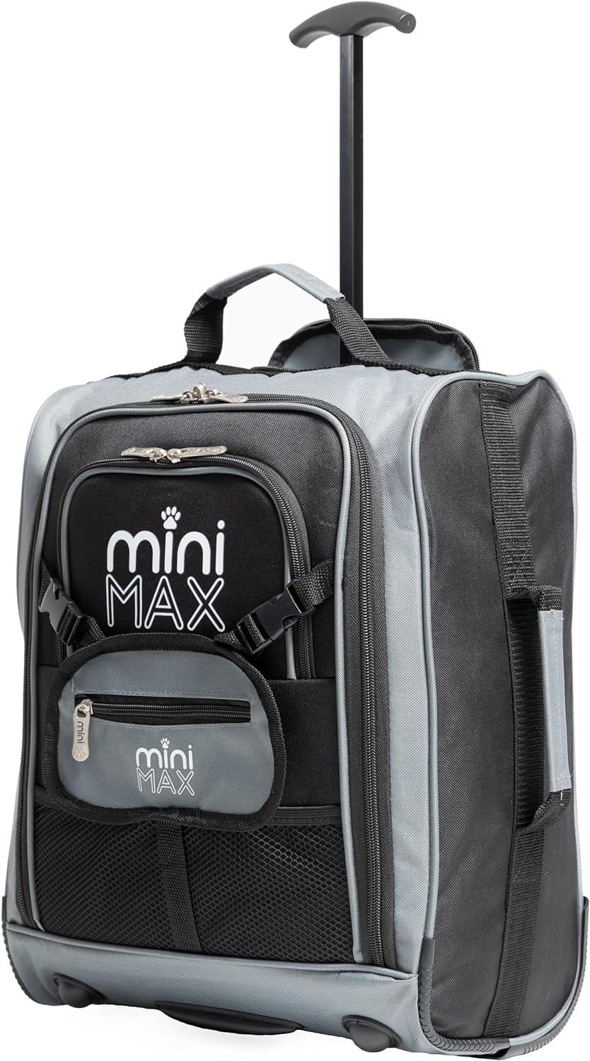 MiniMax Travel Suitcase with Wheels with Front Poc...