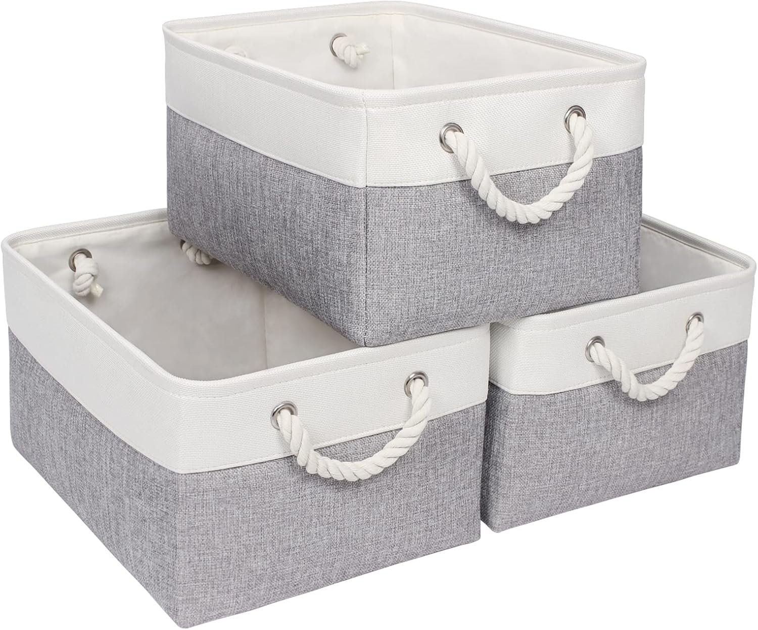 Syeeiex Storage Basket for Shelves [3-Pack], Stora...