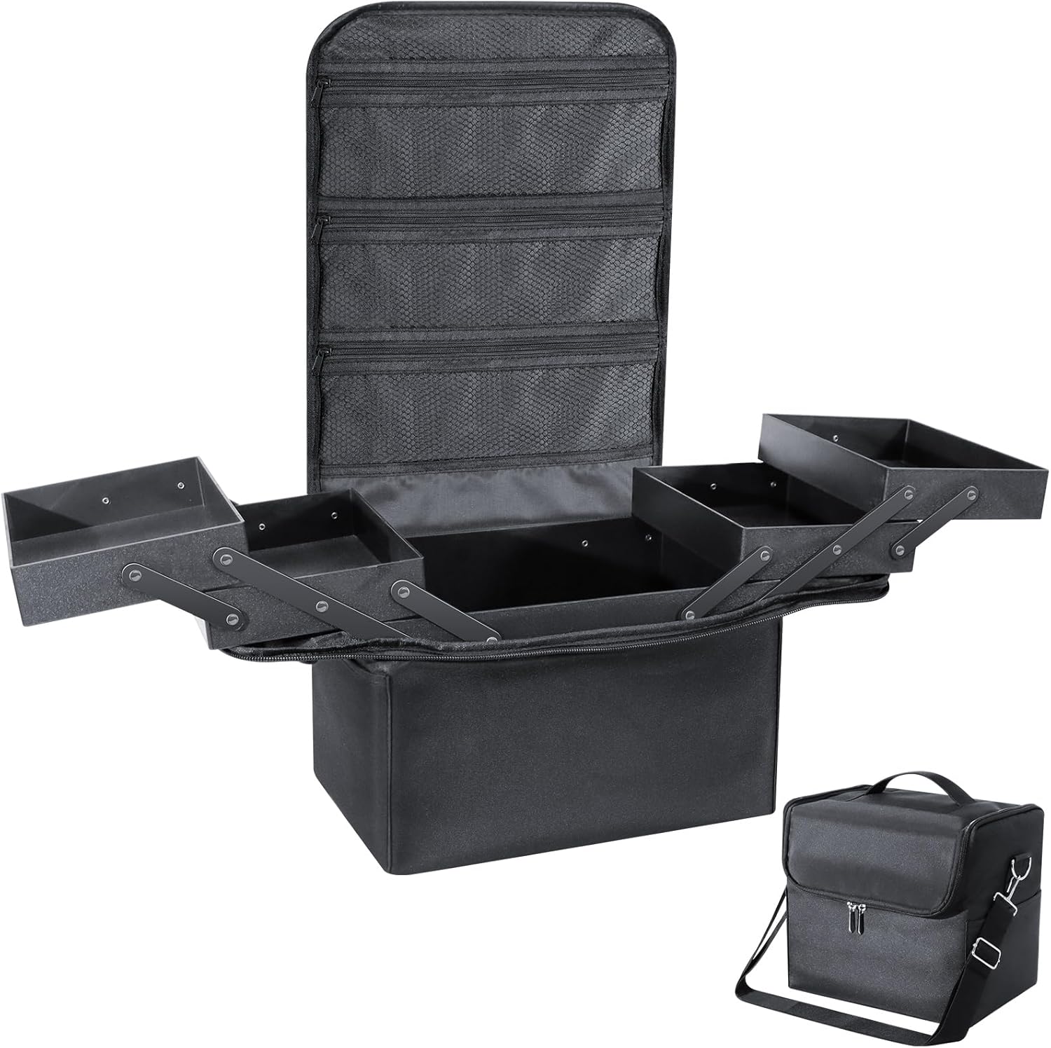 Feibrand Makeup Organiser Box Vanity Cases: Professional Cosmetic Boxes - Large...