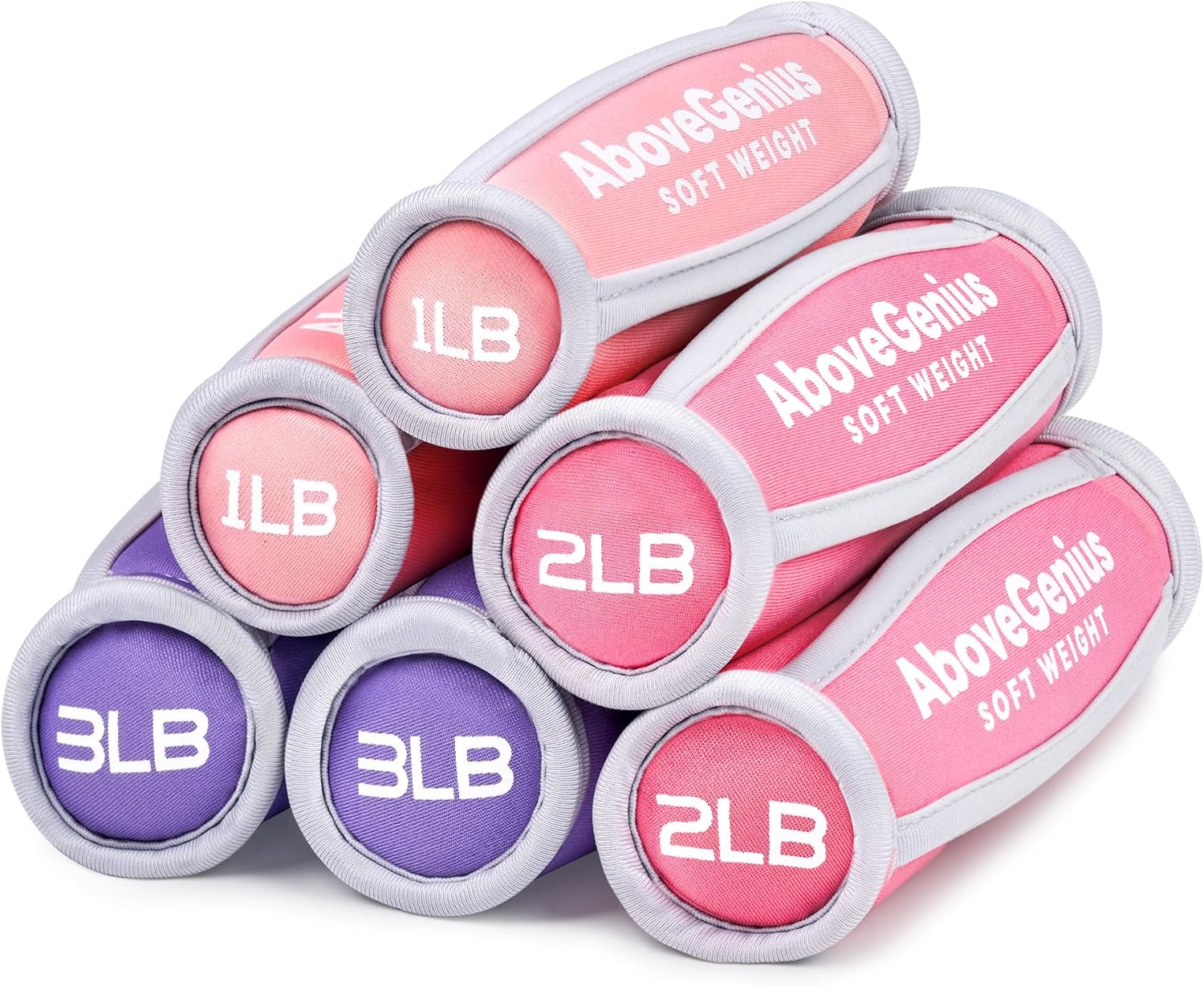 Hand Weights Set for Women&Men,Soft Dumbbells Set of 6(1lb 2lb 3lb Each Pack) fo...