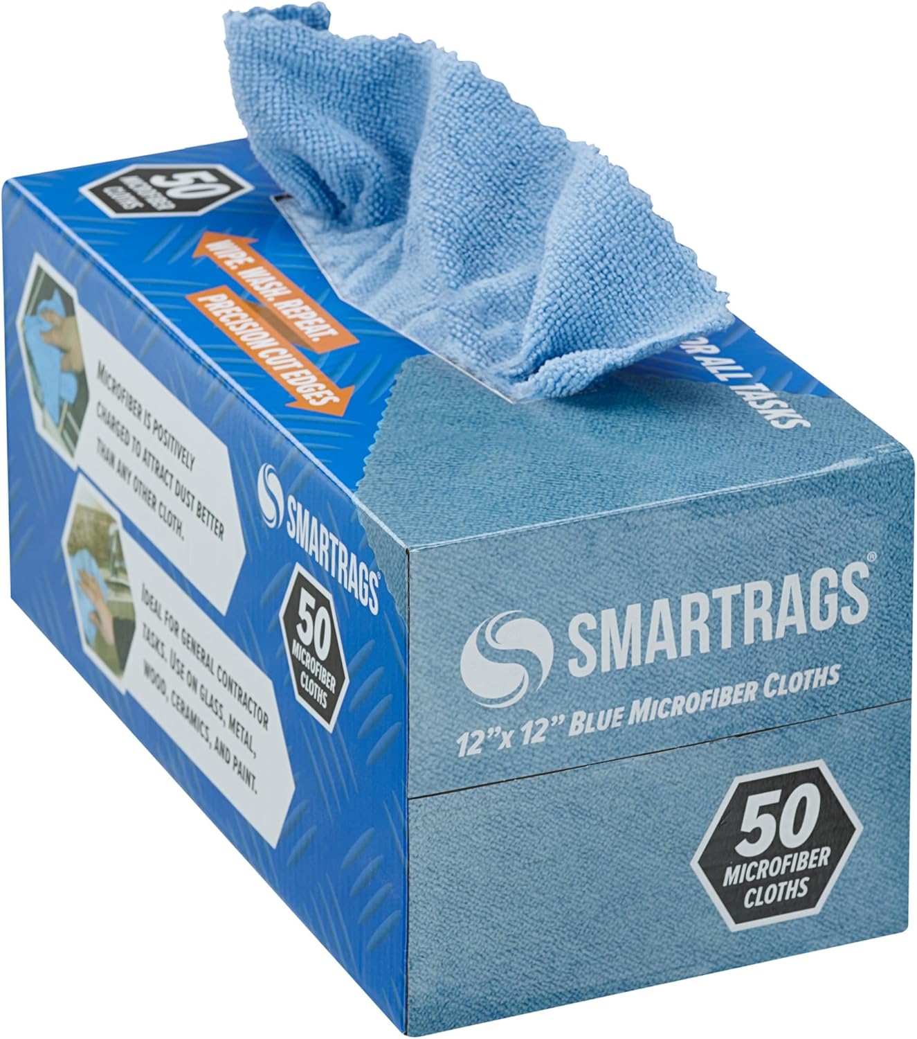 Arkwright Smart Rags in Box - (Pack of 50) Lint Free Microfiber Cleaning Cloth,...